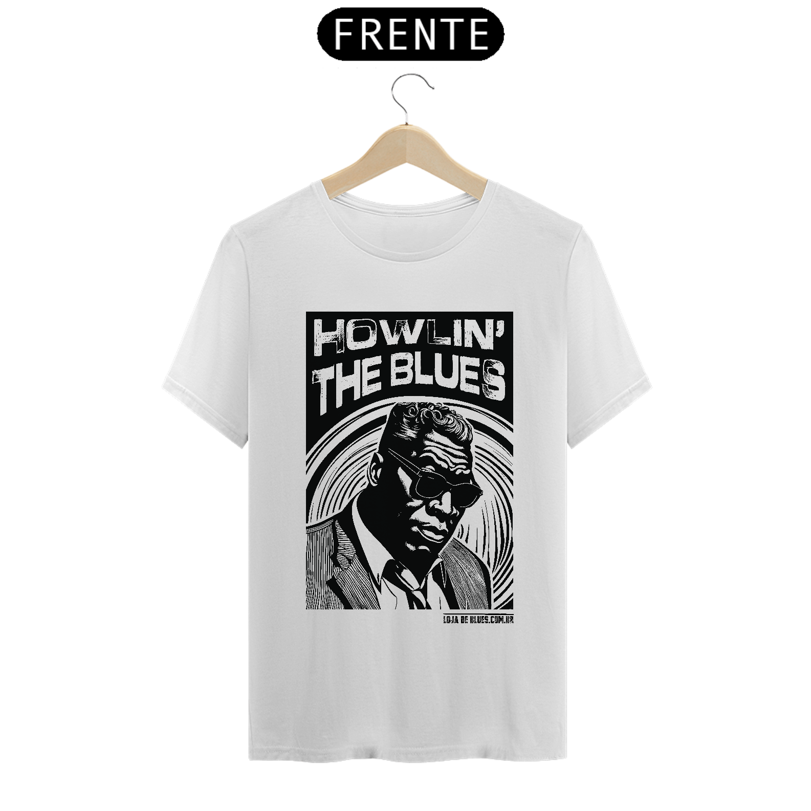 Howlin' The Blues - Camiseta Masculina - Cores Claras