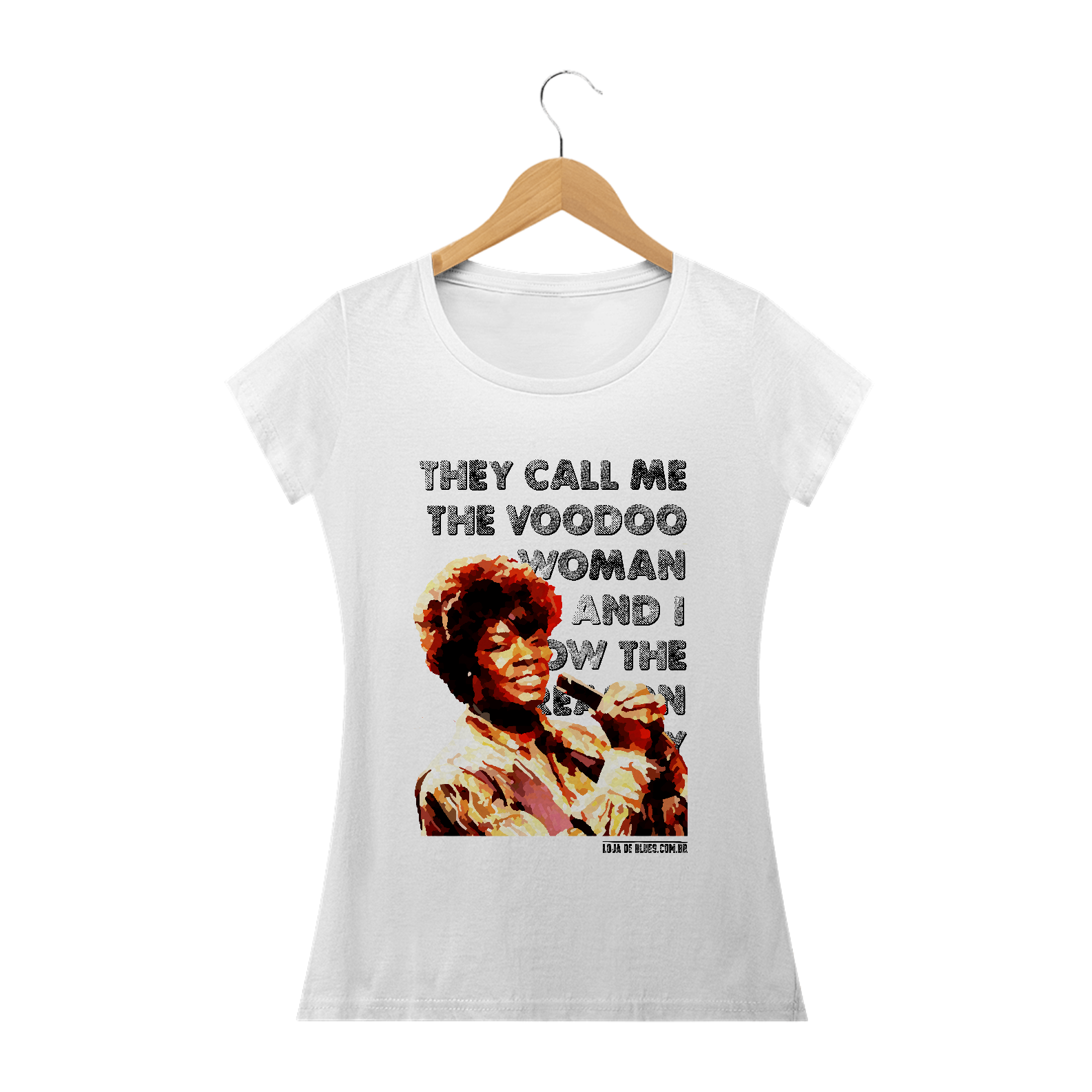 Voodoo Woman - Camiseta Feminina - Cores Claras