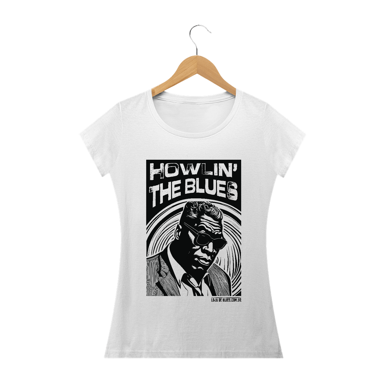 Howlin' The Blues - Camiseta Feminina - Cores Claras