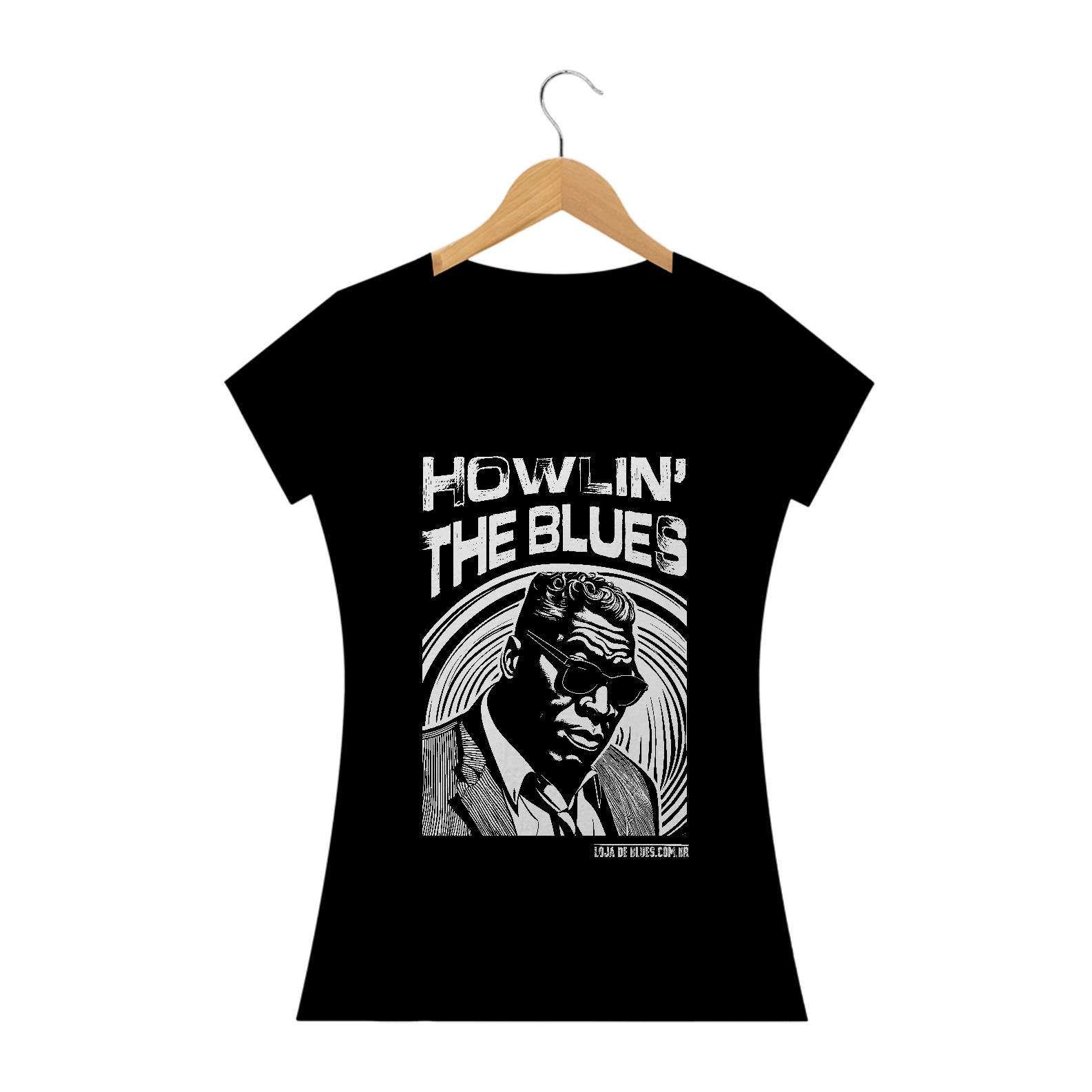 Howlin' The Blues - Camiseta Feminina - Cores Escuras