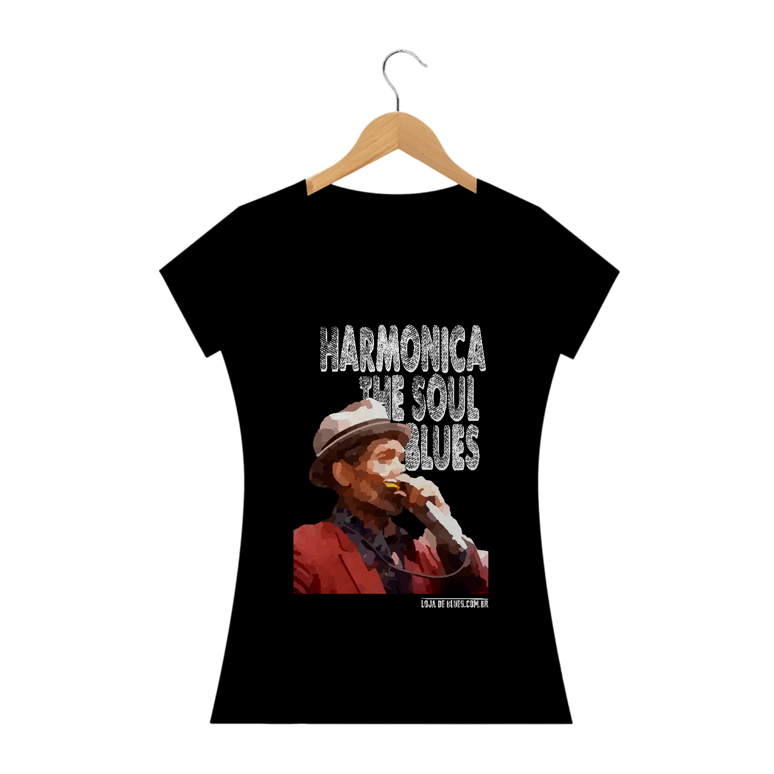 Harmonica - Camiseta Feminina - Cores Escuras