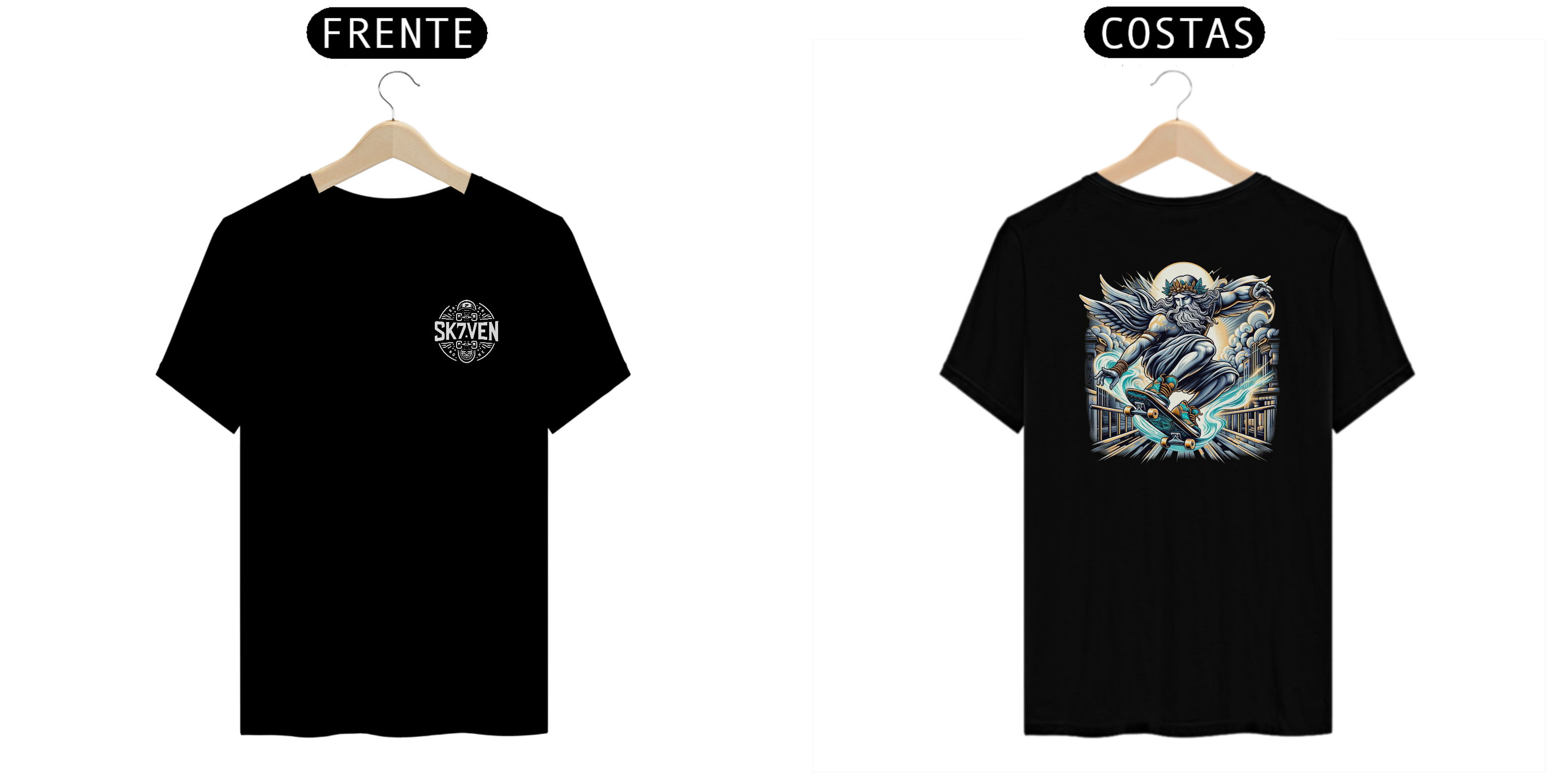 Nome do produto: Camiseta SK7VEN Deus do Skate