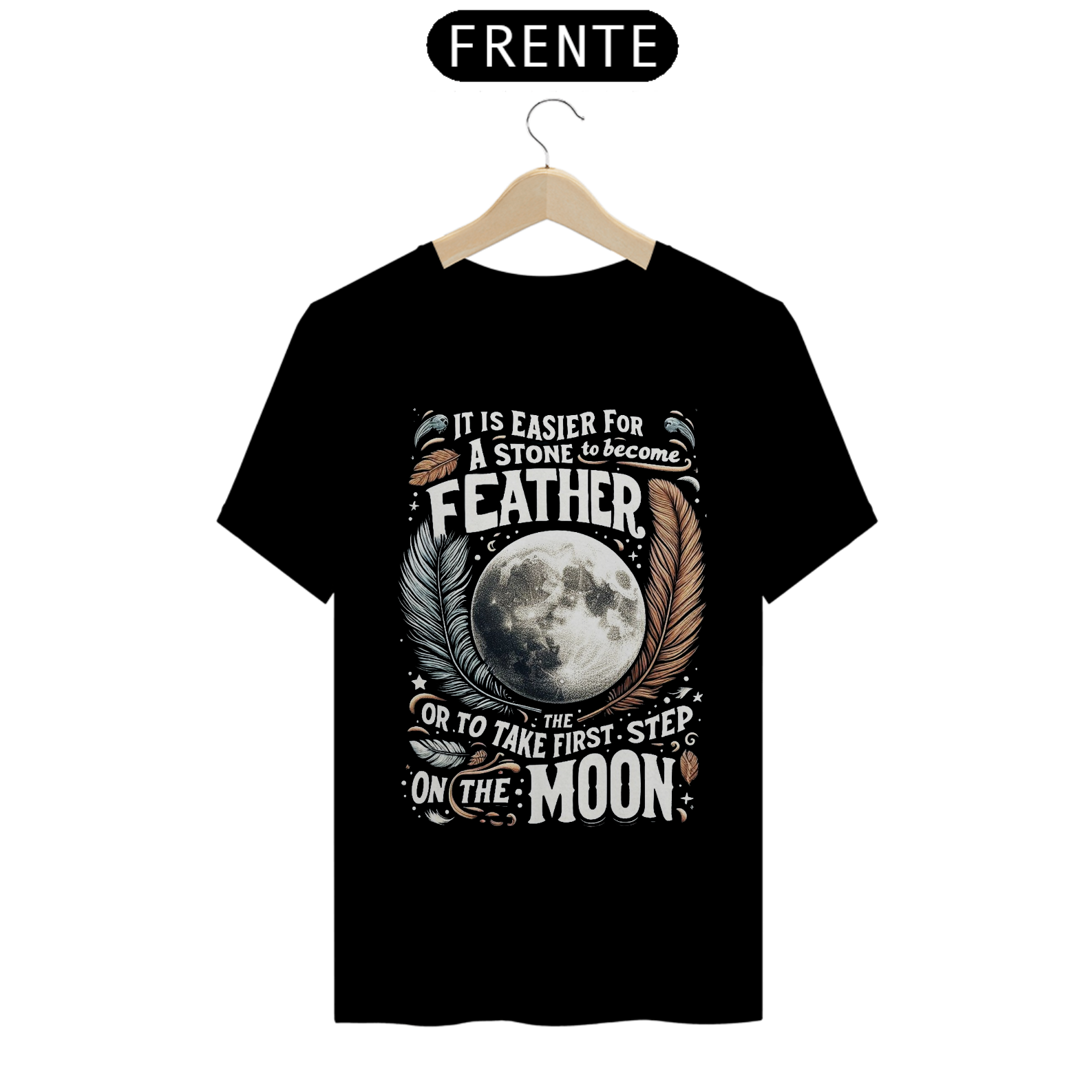 Camiseta Unissex Il Primo Passo Sulla Luna em Inglês