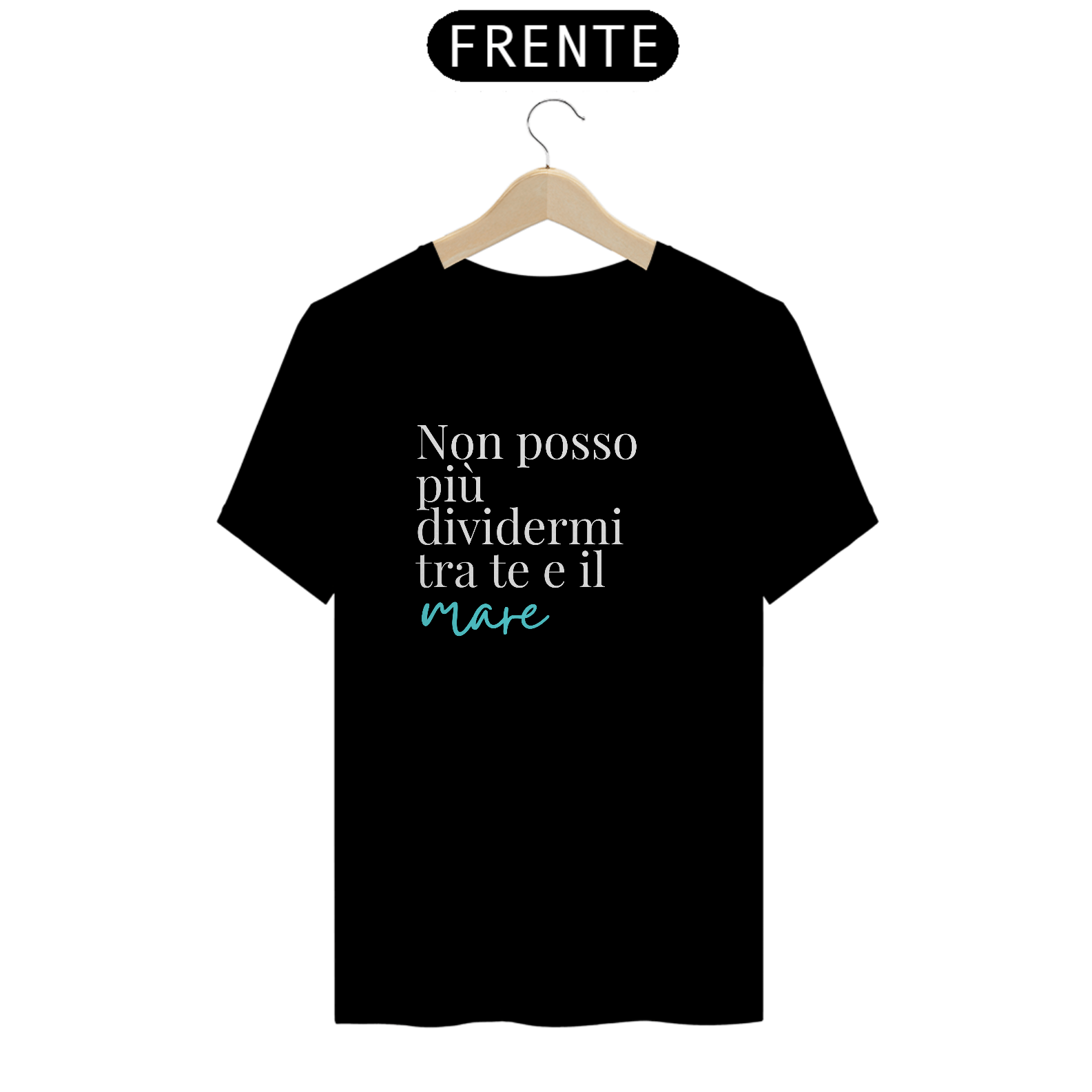 Camiseta Unissex Tra Te Il Mare - escura