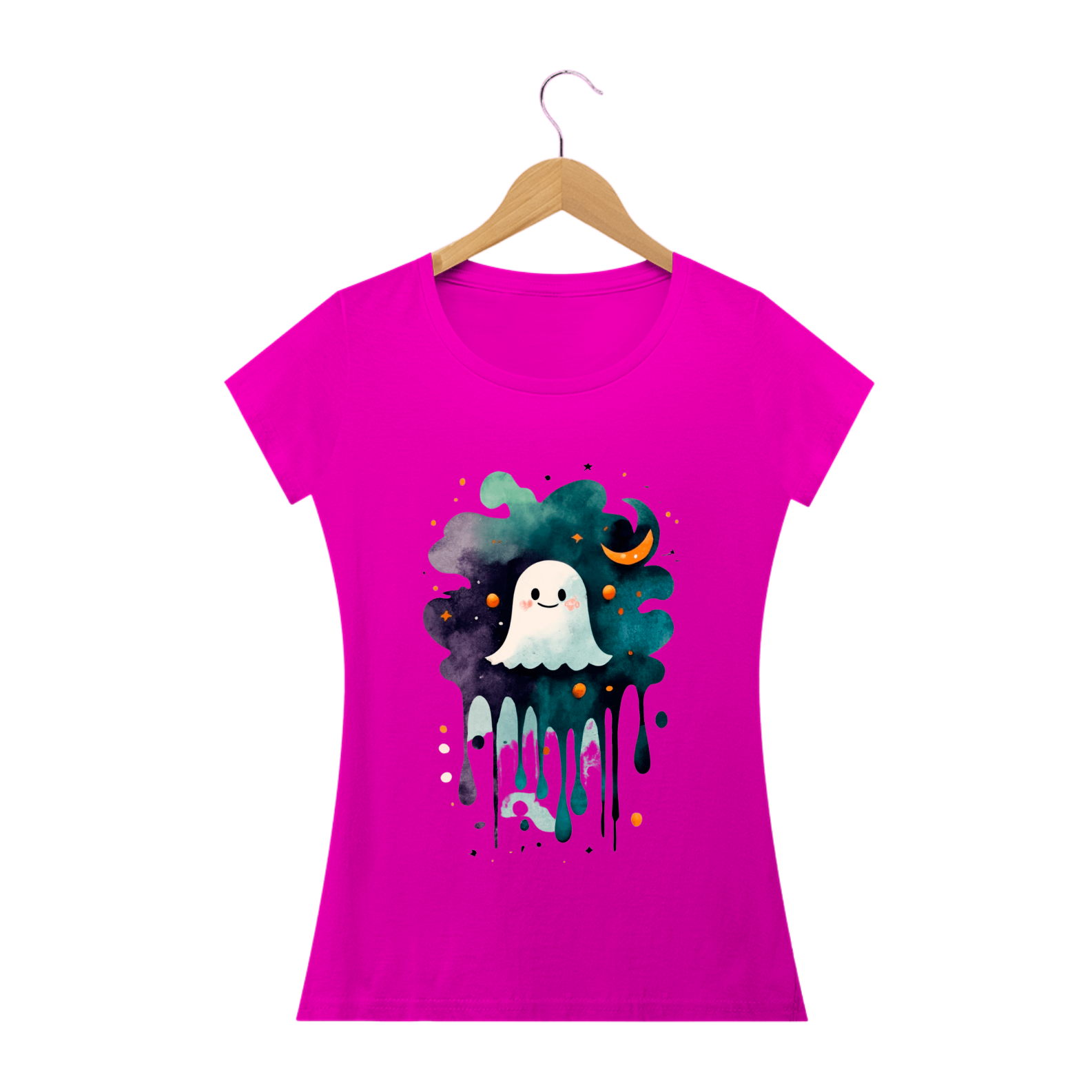 Camiseta Fantasminha - Baby Long (Quality)