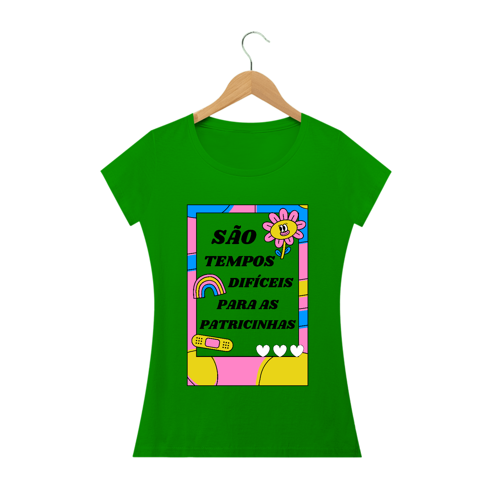 Camiseta São Tempos Difíceis Para As Patricinhas - Baby Long (Quality)