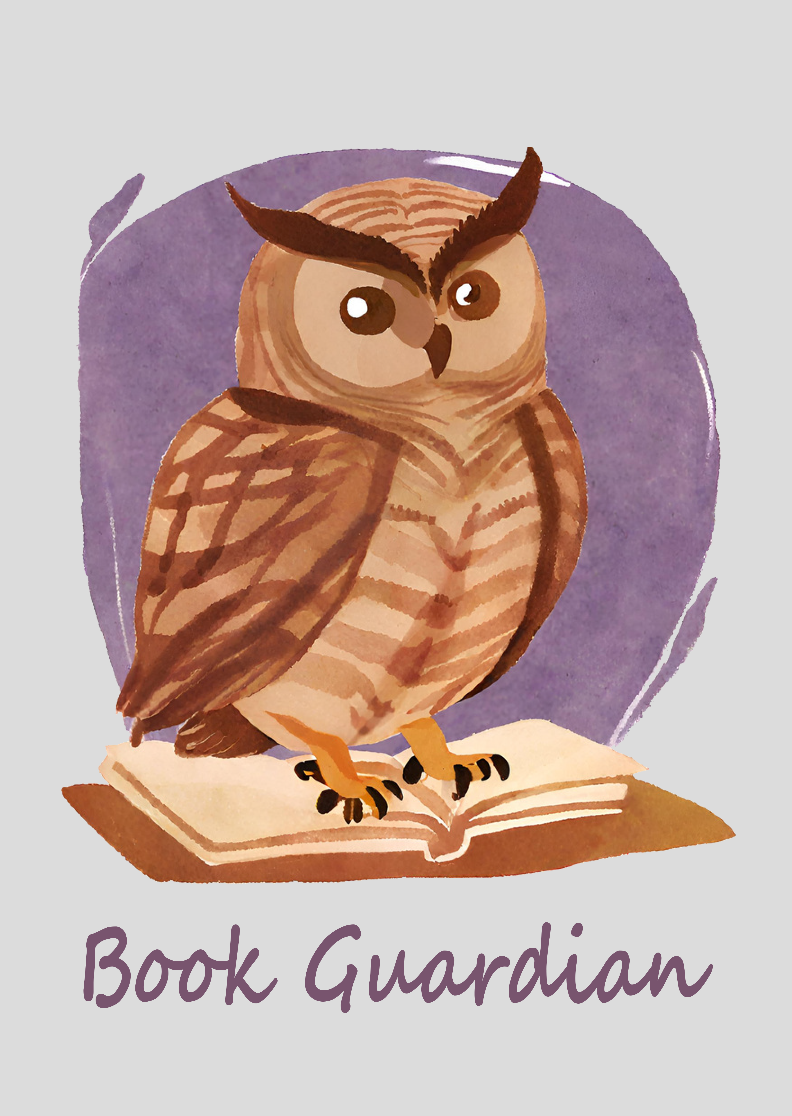 Poster Retrato Book Guardin (Guardião do livro)