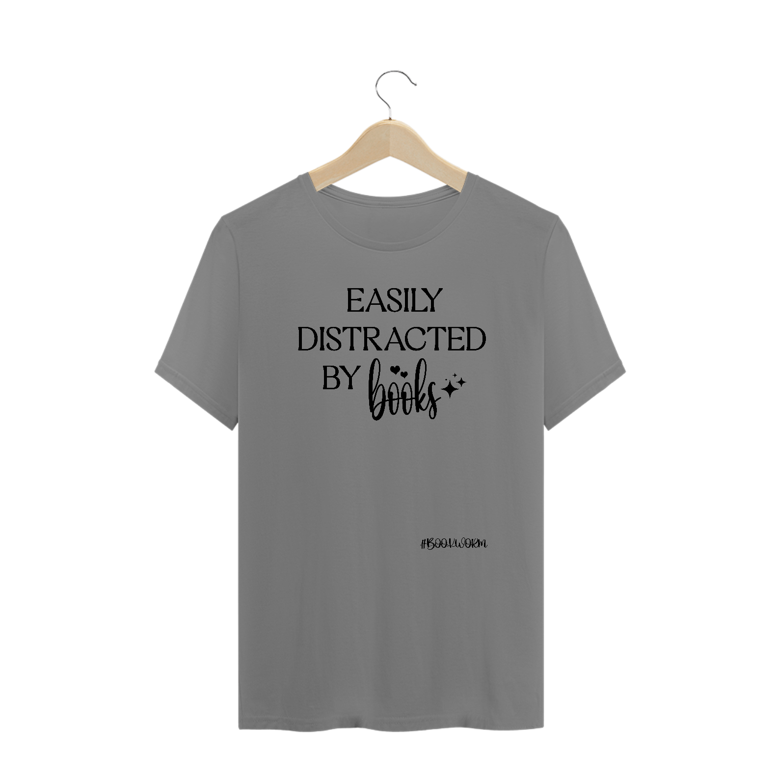 Camiseta Plus Size Easily Distracted by Books