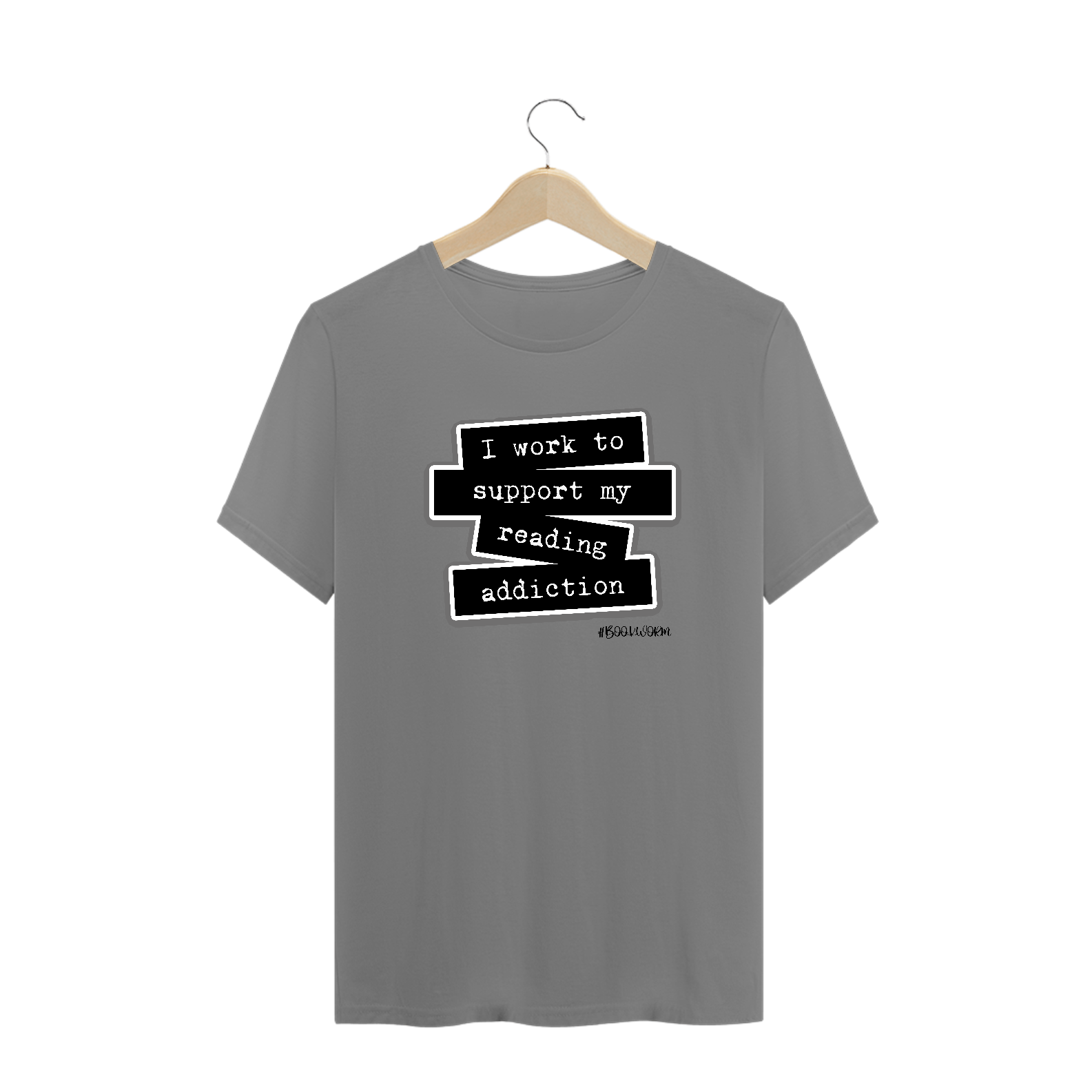 Nome do produto: Camiseta Plus Size  I Work To Support My Reading Addiction