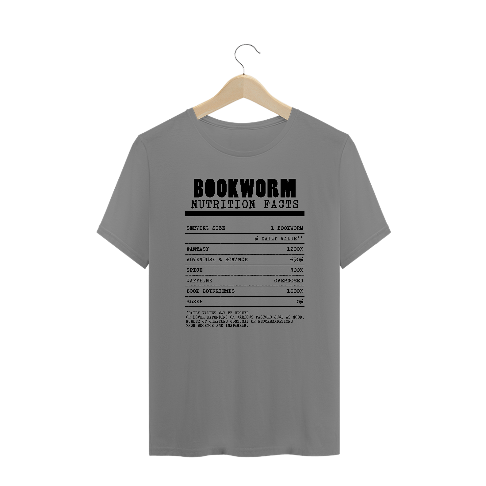 Camiseta Plus Size Nutrition Facts