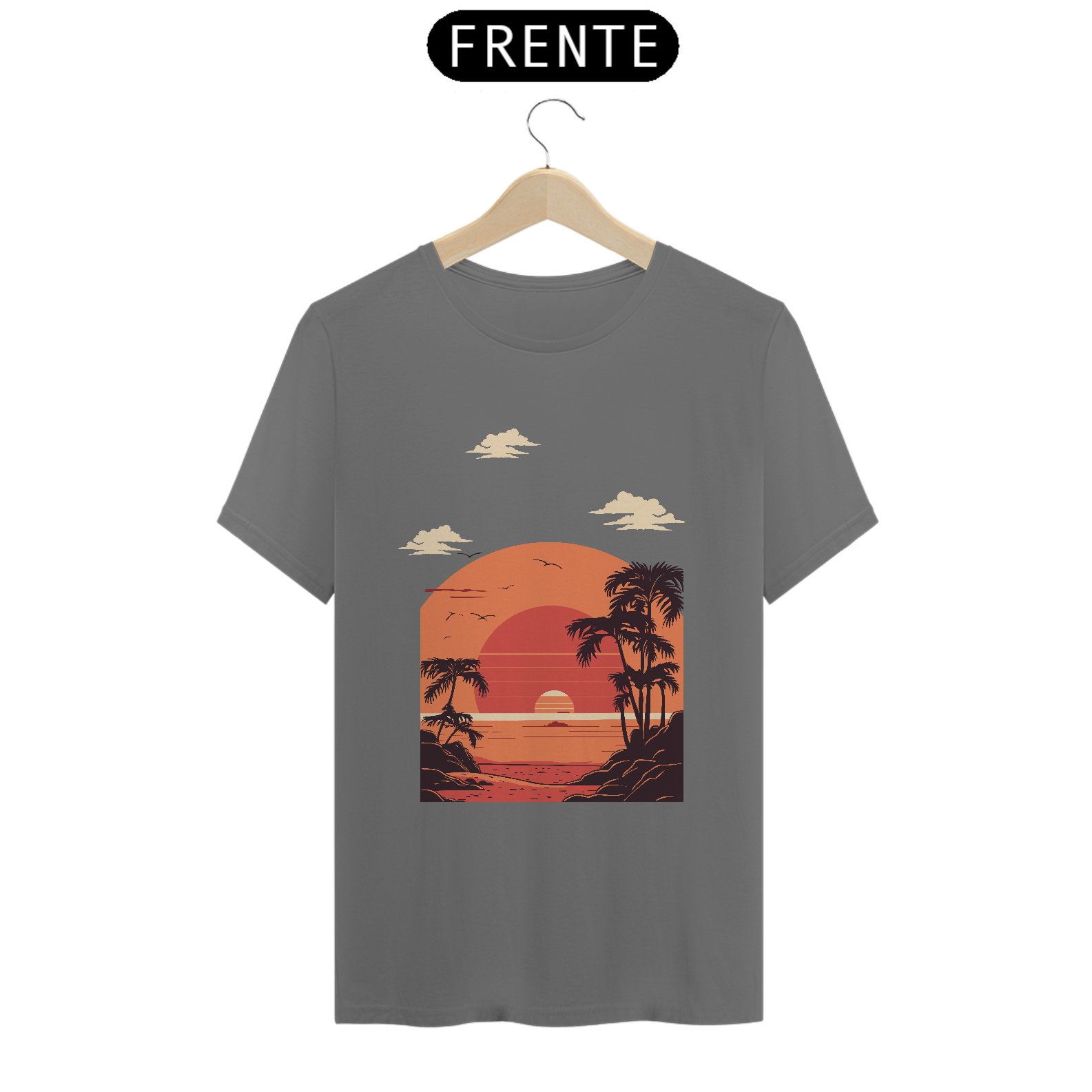 T-shirt Estonada, pôr do sol