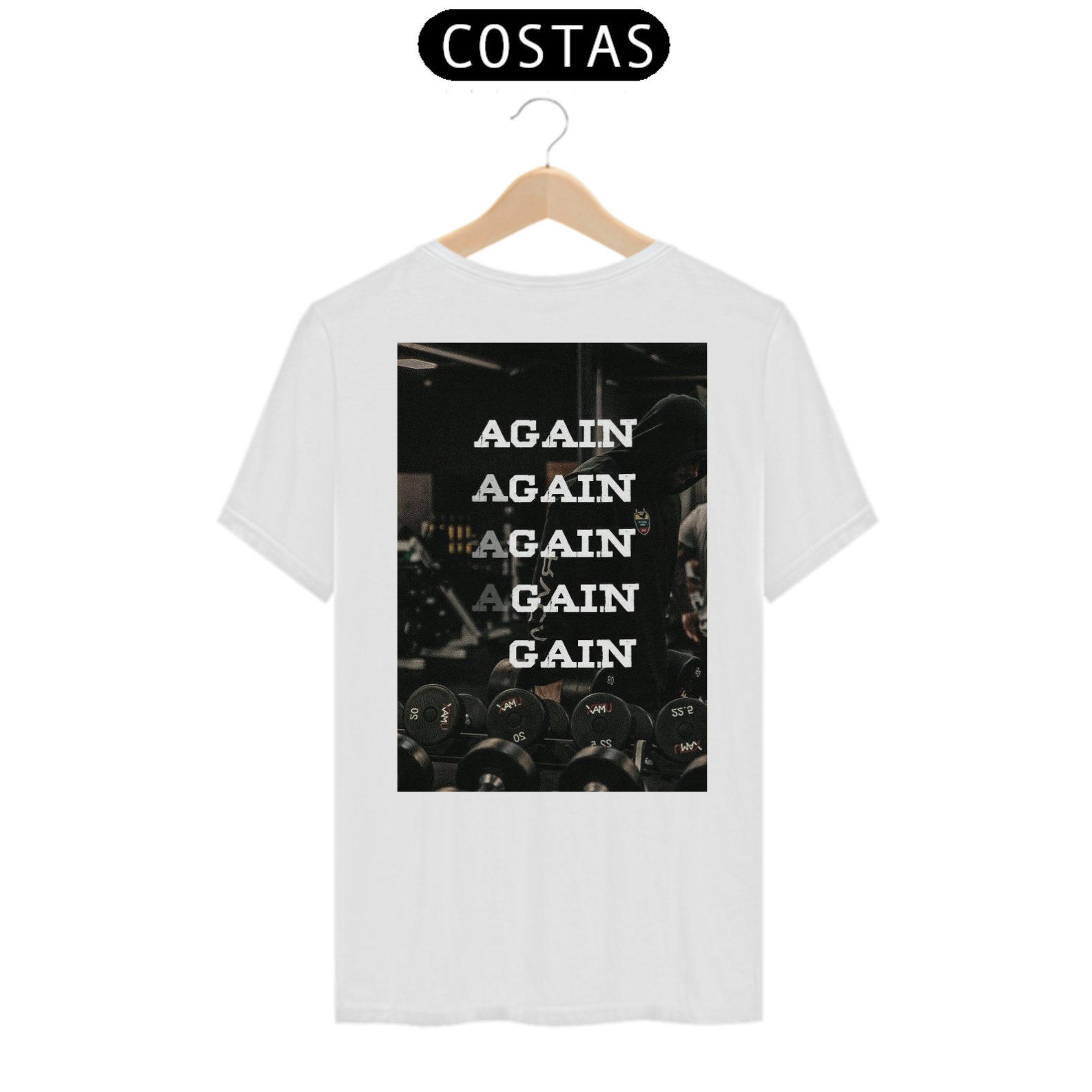 Camiseta Again Academia - Costas