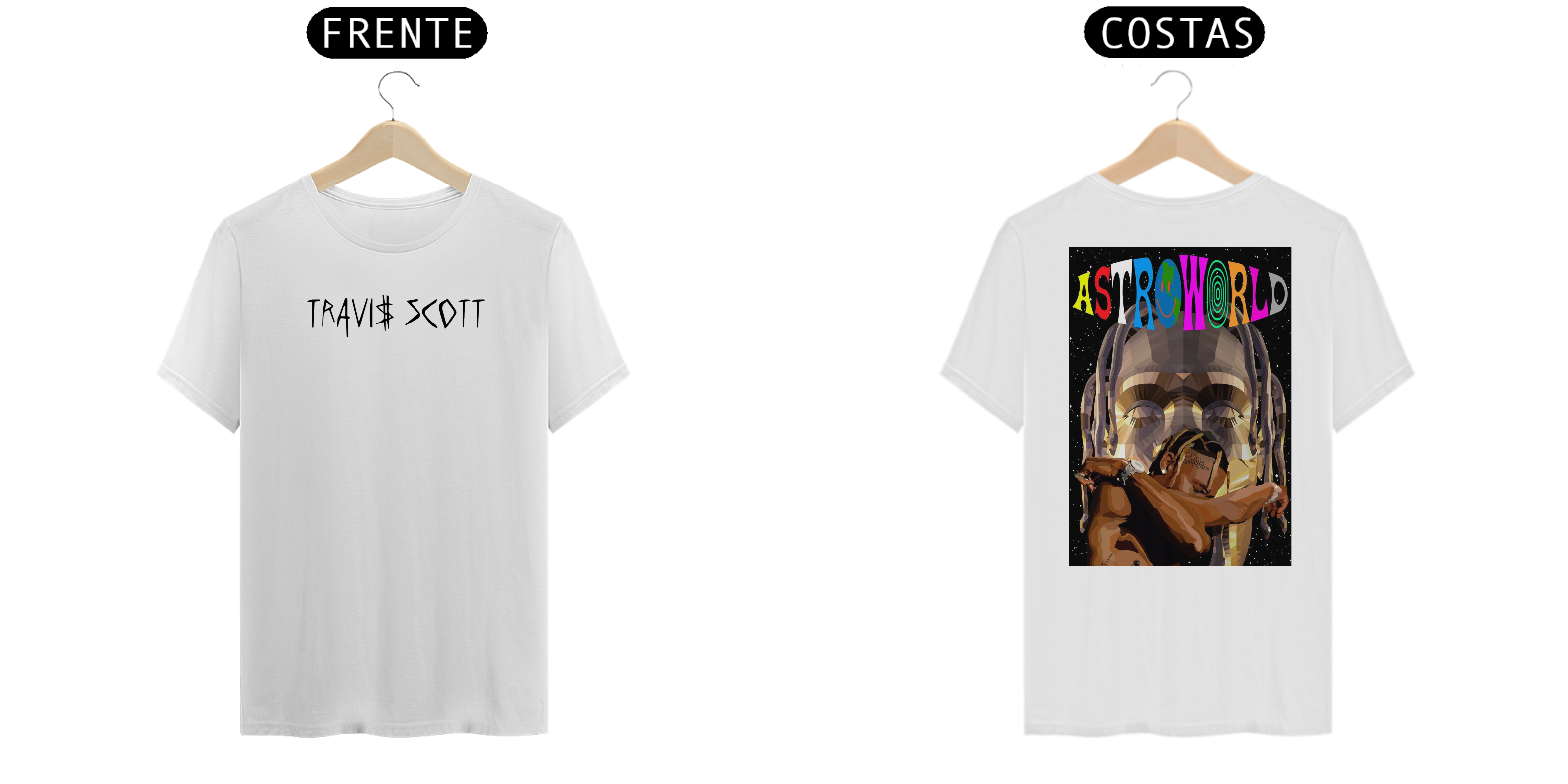 Camiseta Travis Scott Astroworld - Frente e Costas