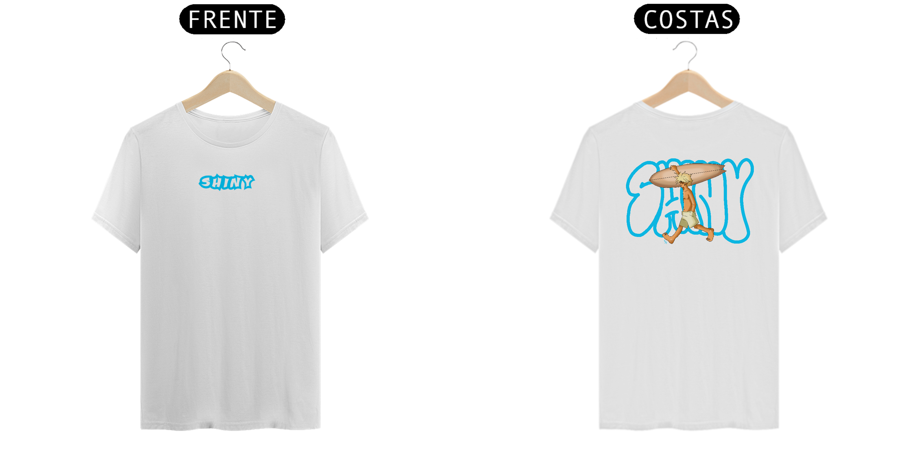 Camiseta Shiny surfboy edição azul