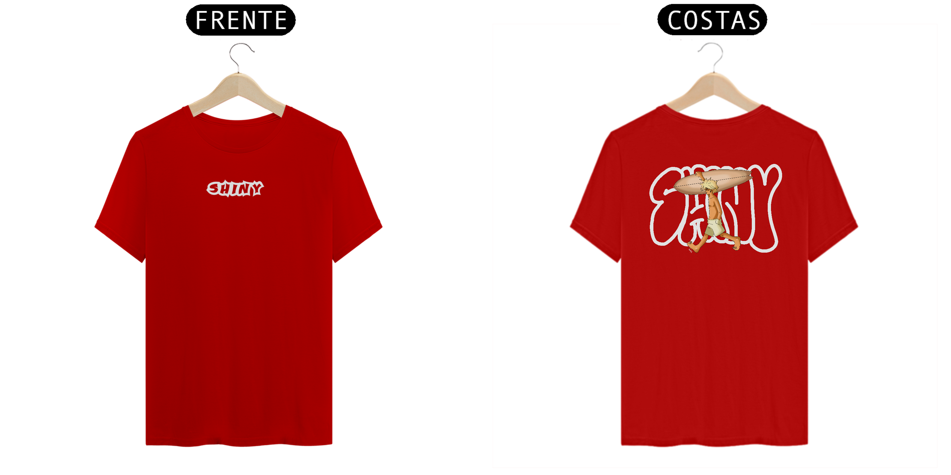 Camiseta Shiny surfboy vermelha