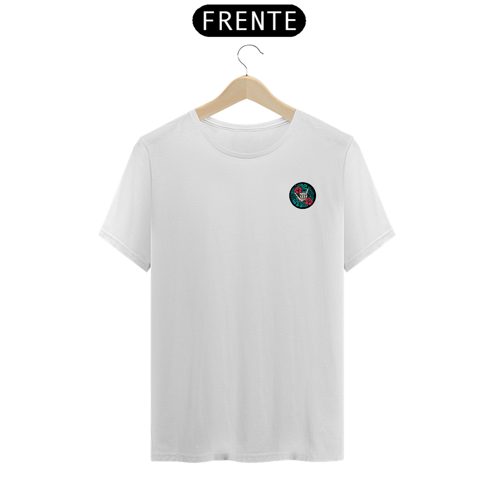 Camiseta Minimal - Mão de esqueleto