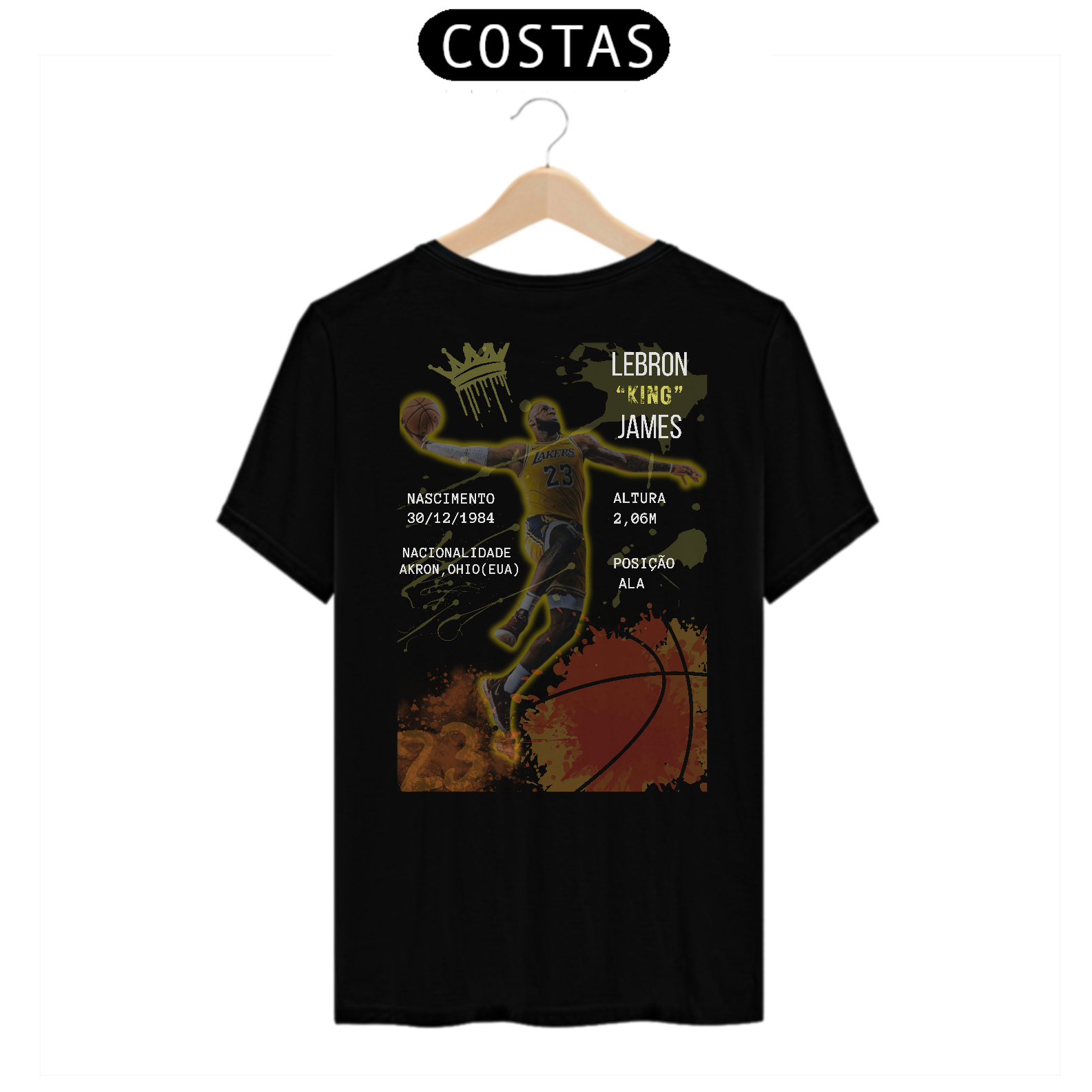 Camiseta Curiosidades  Lebron King James - Linha Quality