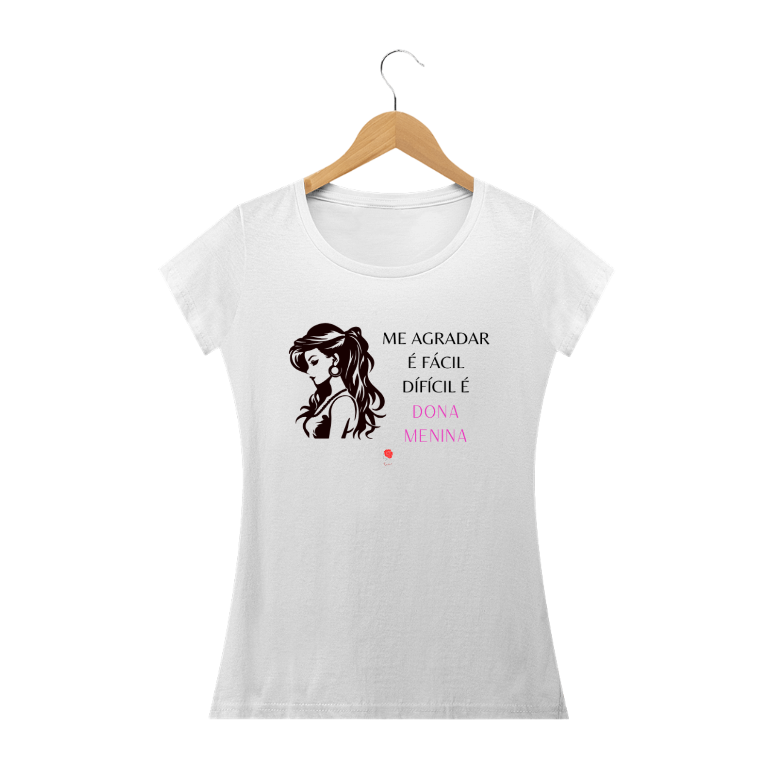 Camiseta Baby Look Me Agradar é Fácil - Menina (Branca)