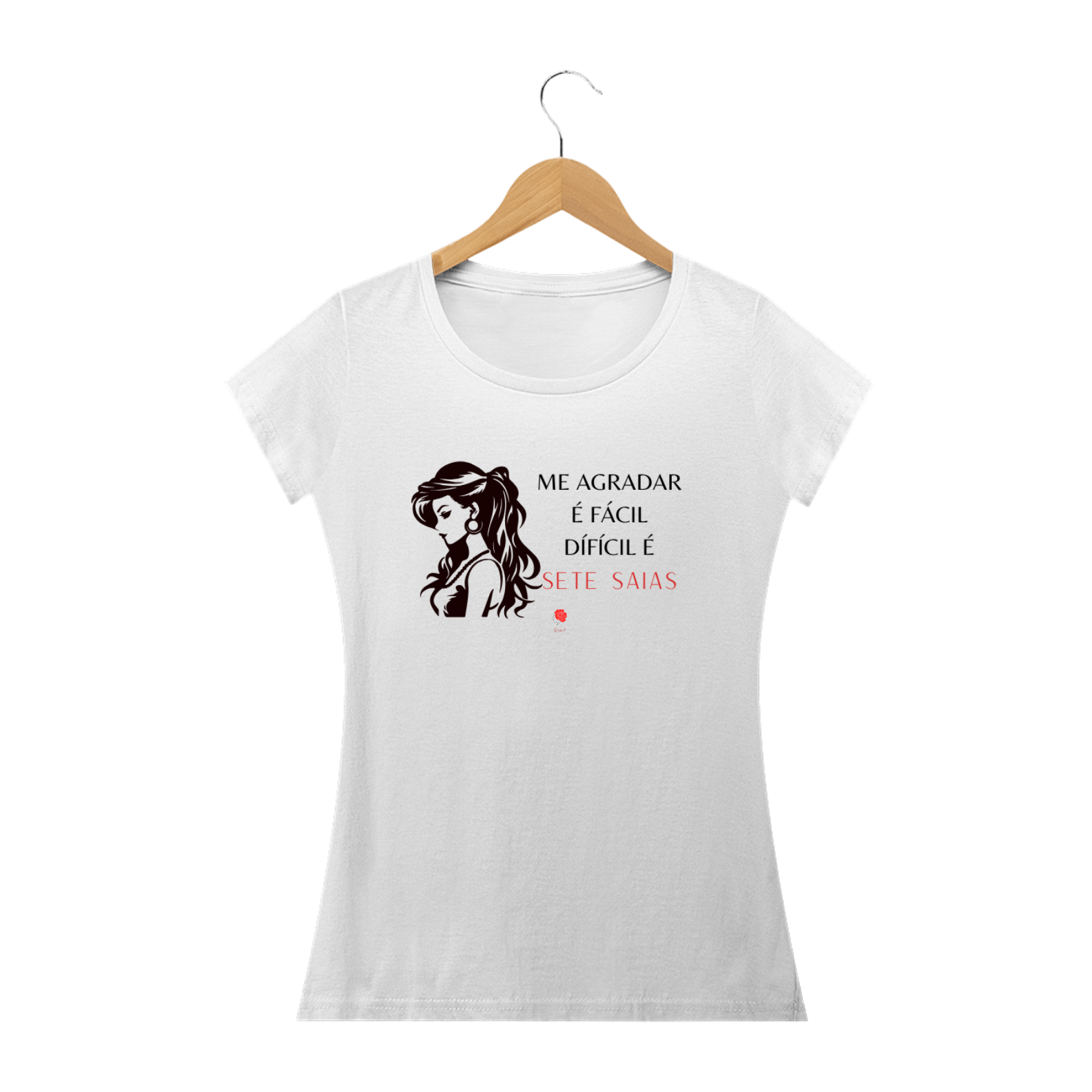 Camiseta Baby Look Me Agradar é Fácil - Sete Saias (Branca)