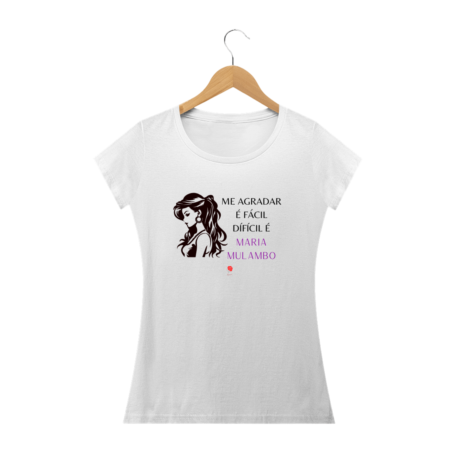 Camiseta Baby Look Me Agradar é Fácil - Maria Mulambo (Branca)