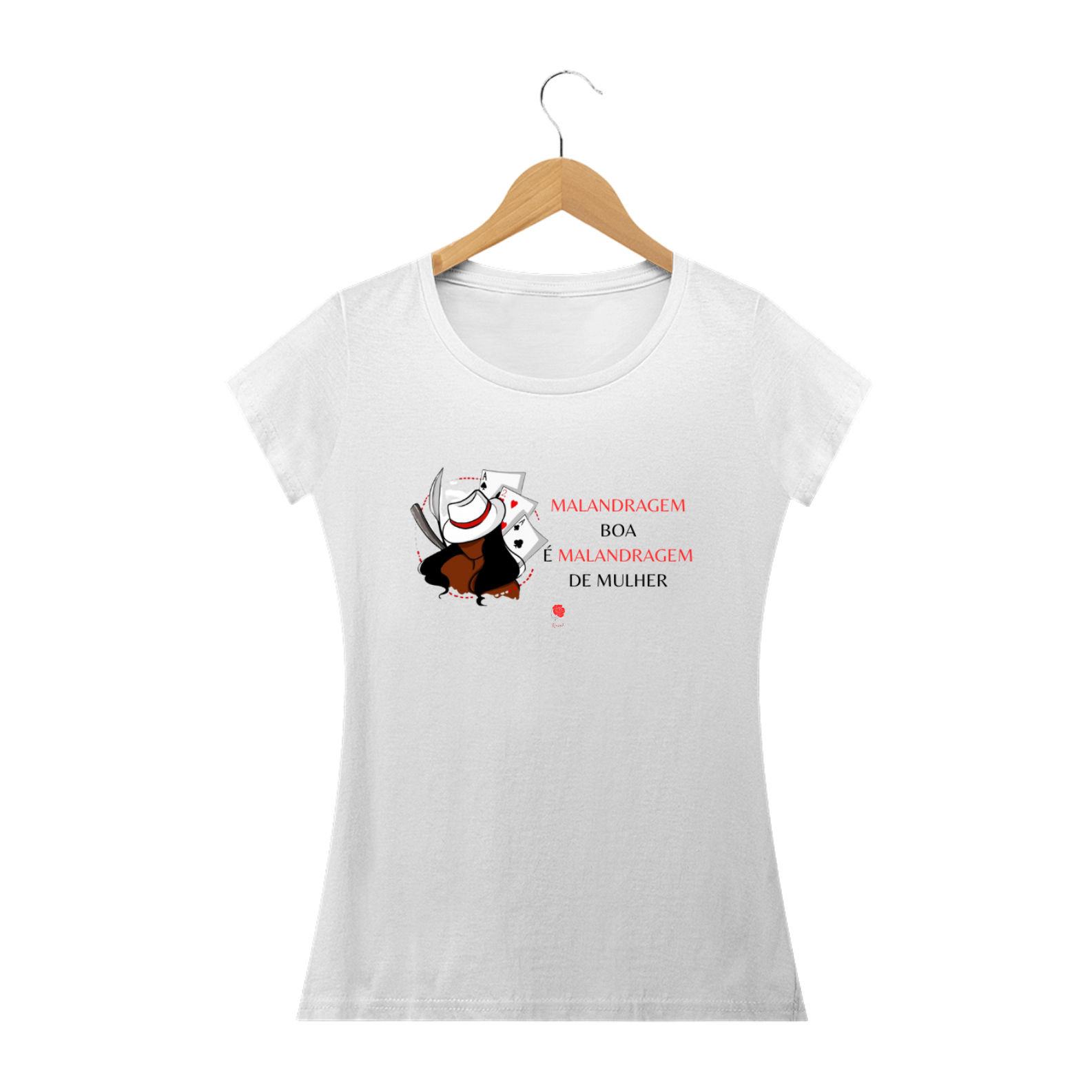 Camiseta Baby Look Malandragem de Mulher