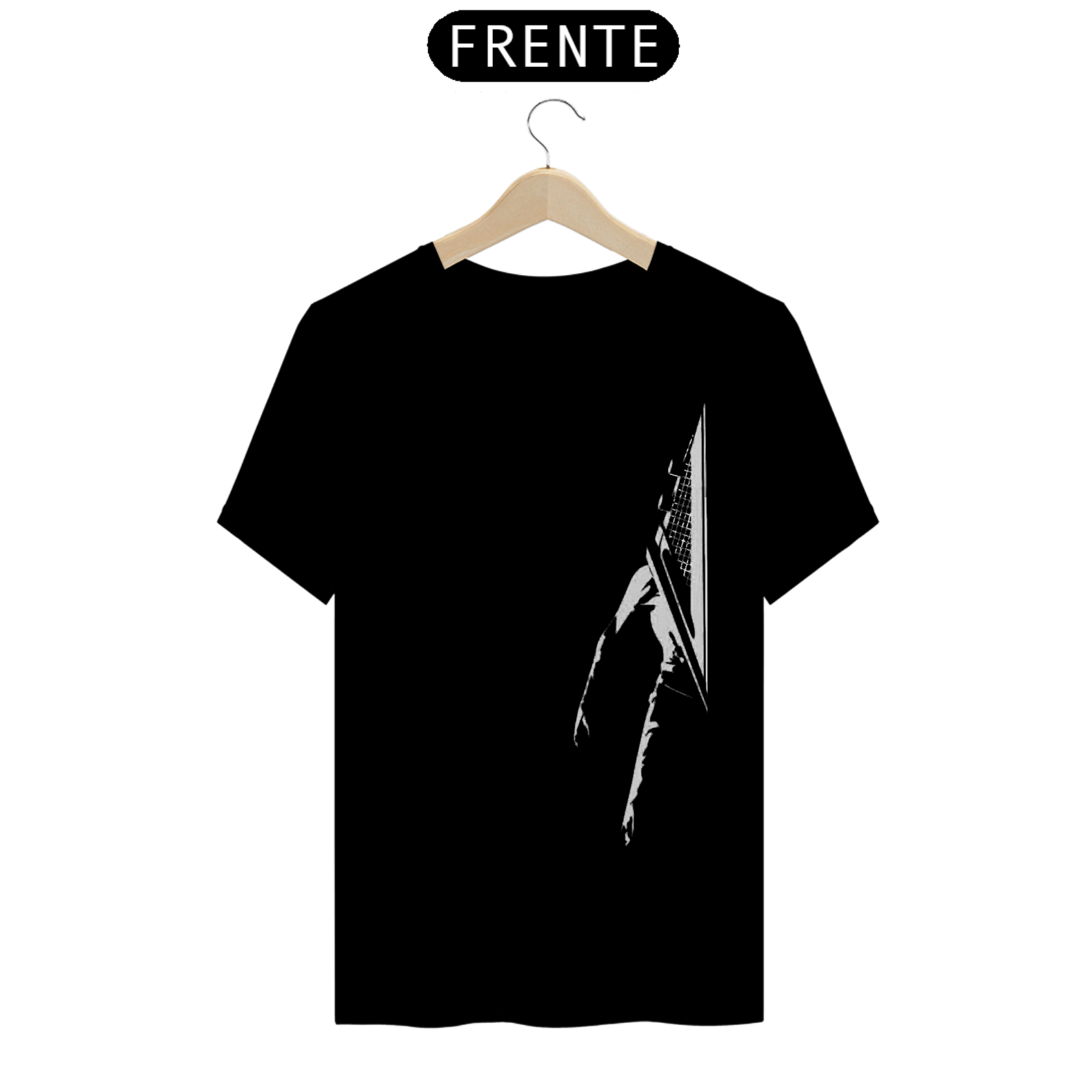 pyramid head side preto e branco