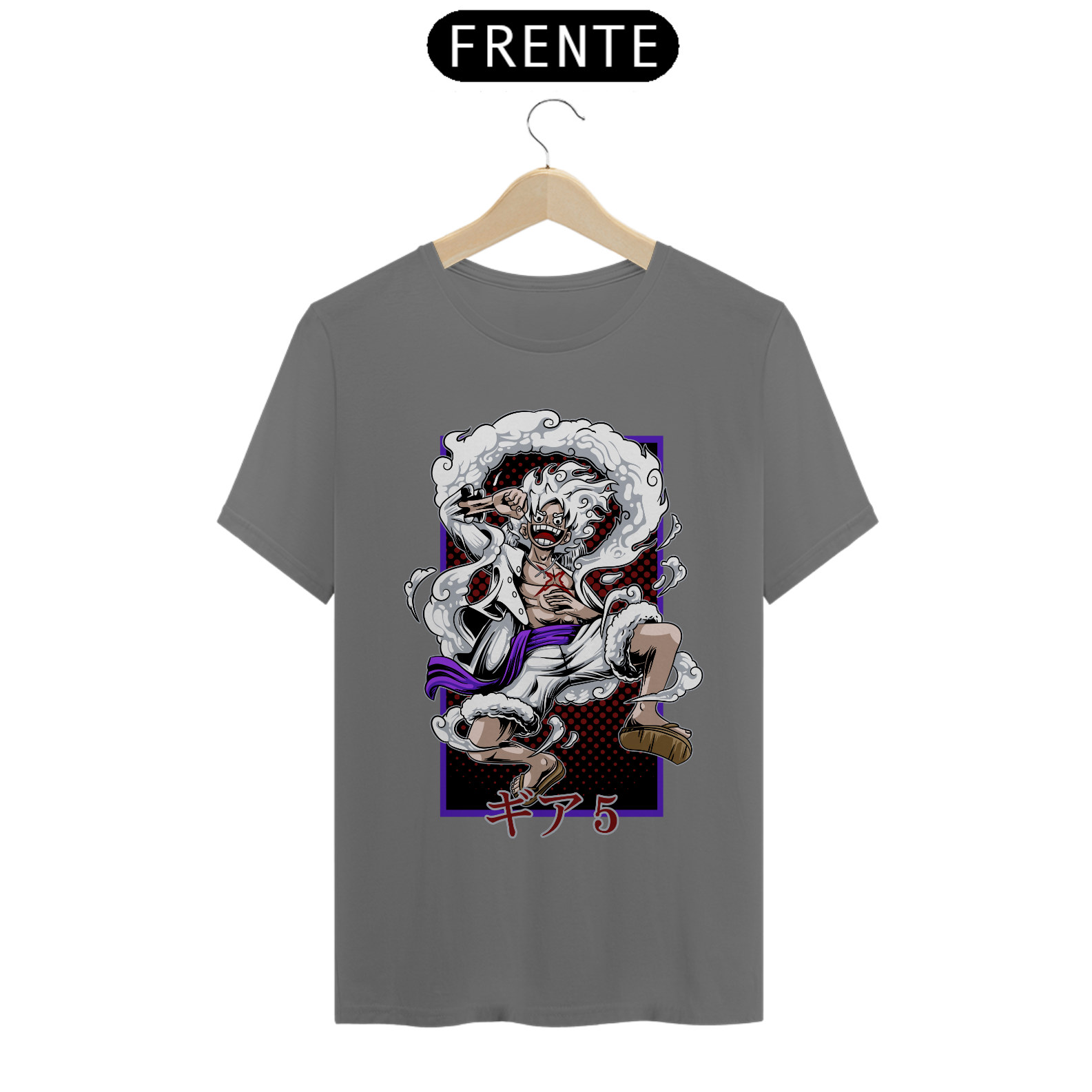 Camiseta Estonada Masculina (Monk D. Luffy - Gear Five)