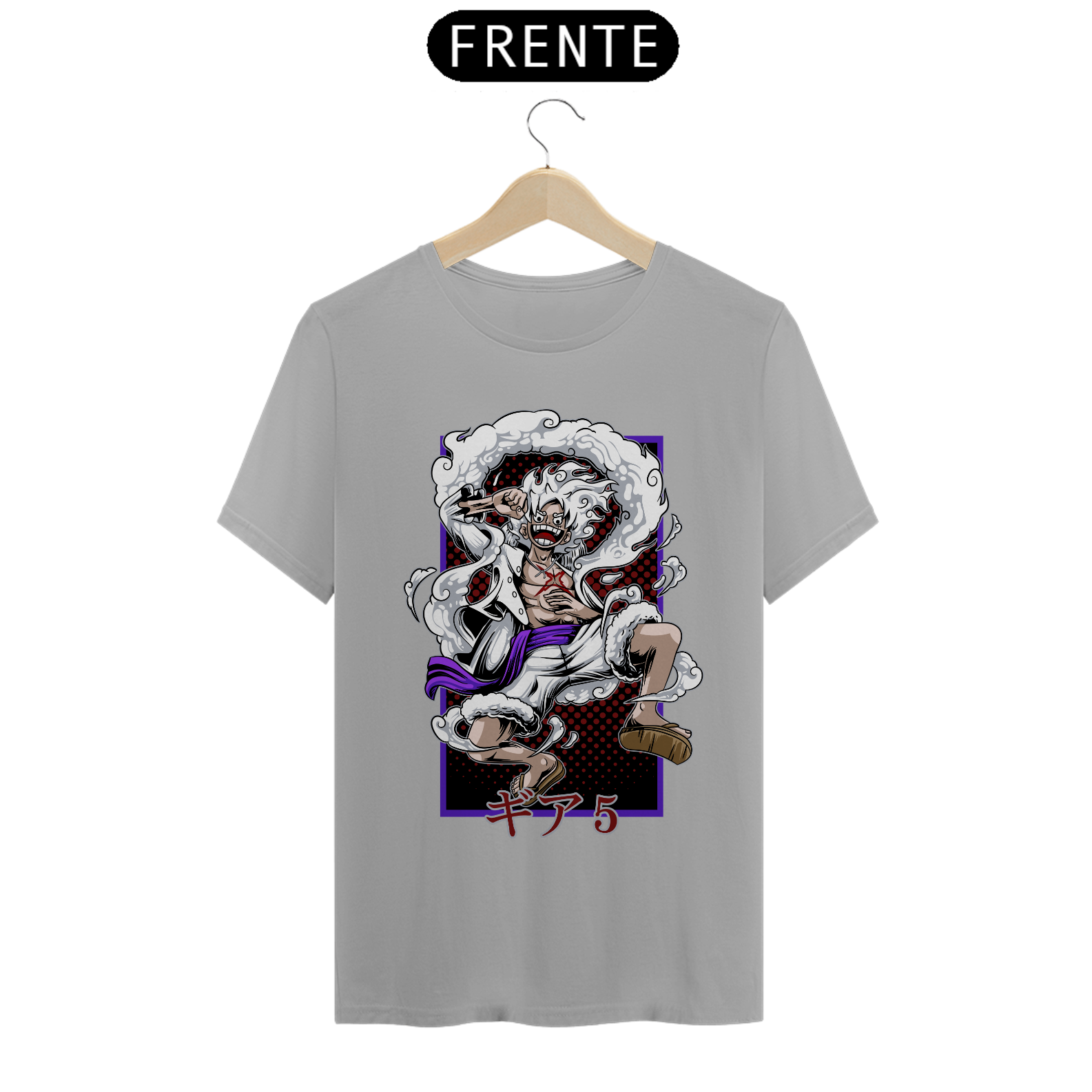 Camiseta Masculina do Monk D. Luffy (Gear Five)