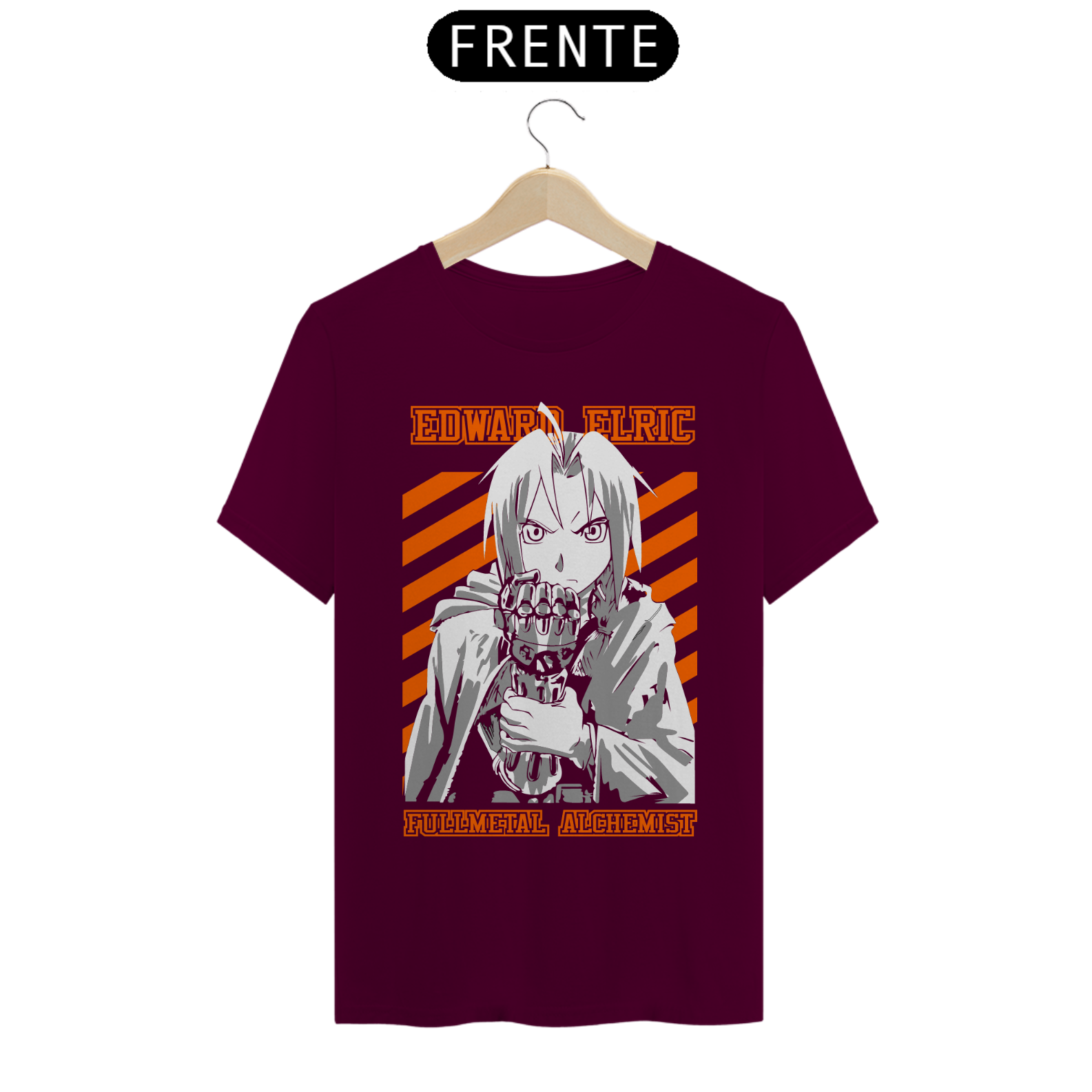 T-Shirt Classic Camiseta Masculina Edward Elric em Trickster Wolf