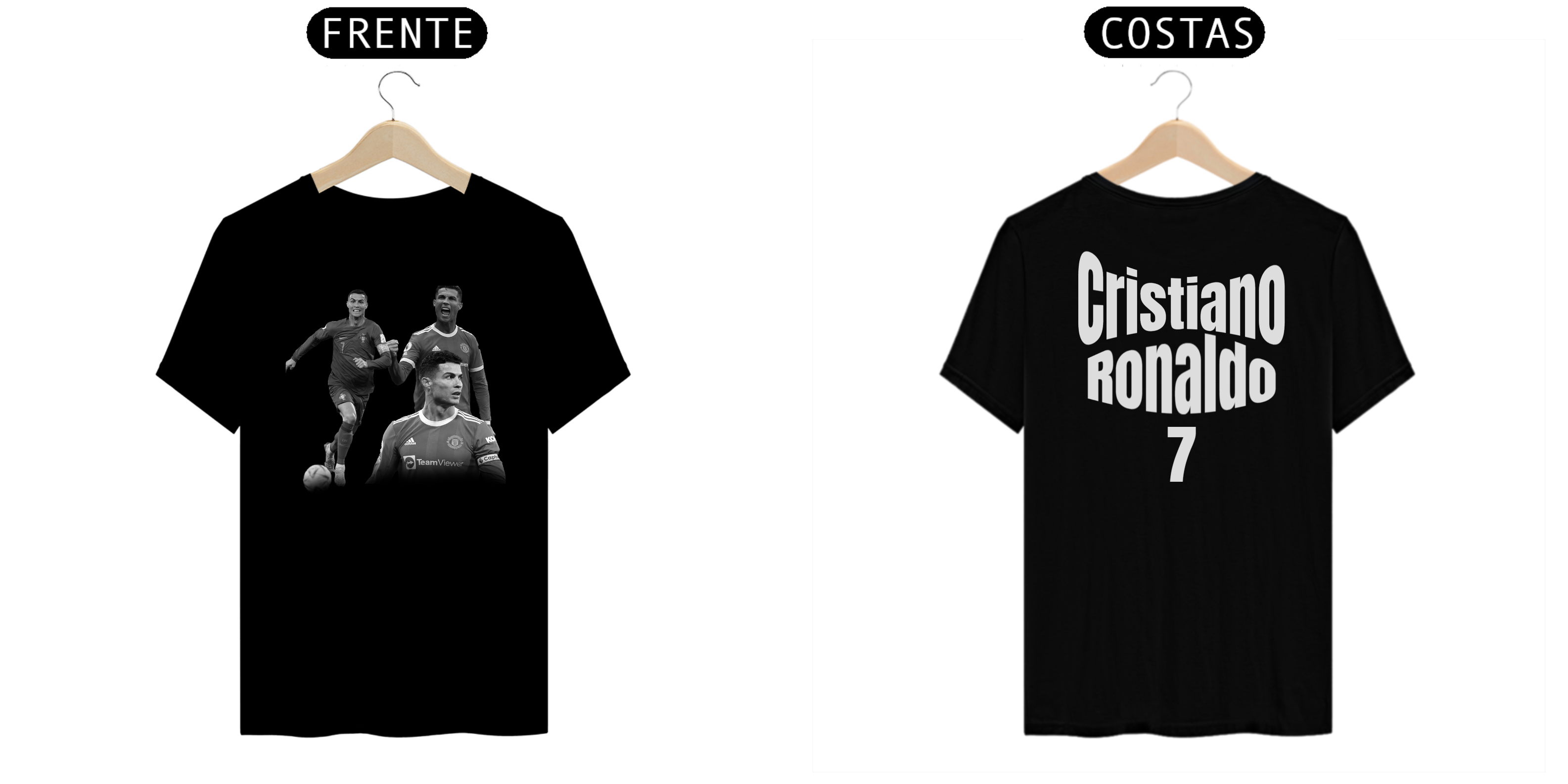 camiseta preta - Cristiano Ronaldo 