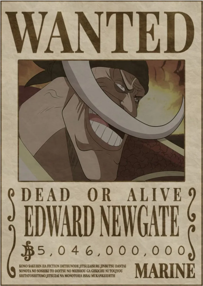 Poster Wanted Edward Newgate (Barba Branca)