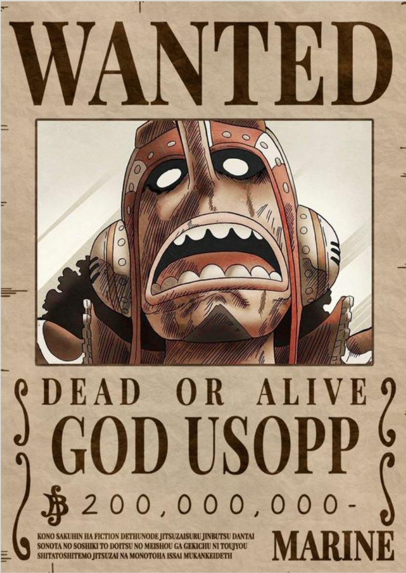 Poster God Usopp Wanted