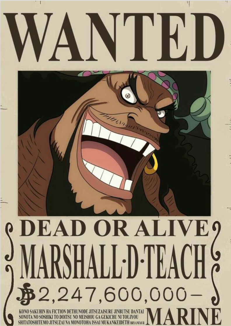 Poster Marshal .D. Teach (One Piece)