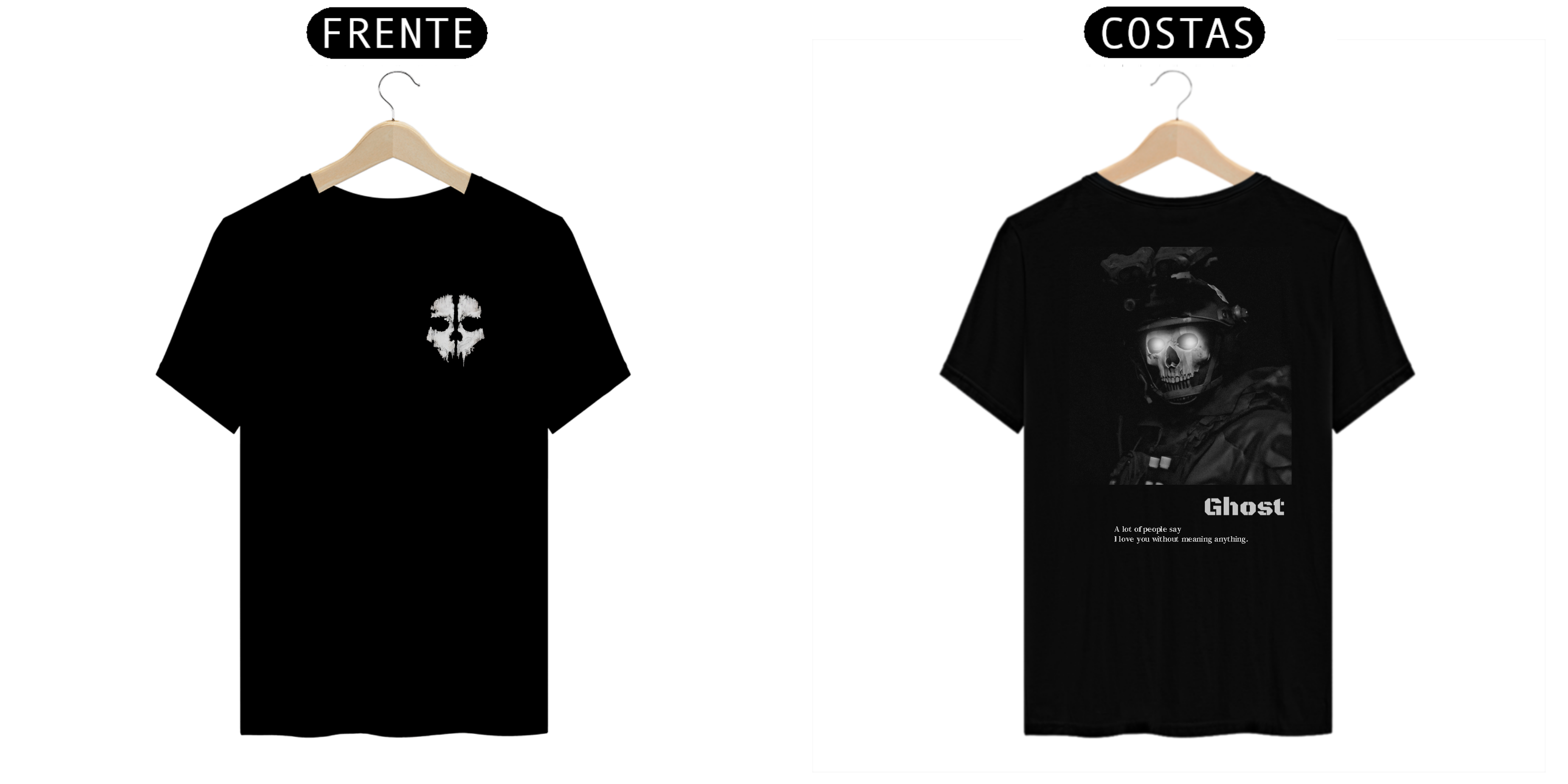 Camiseta Premium Ghost (Call Of Duty)