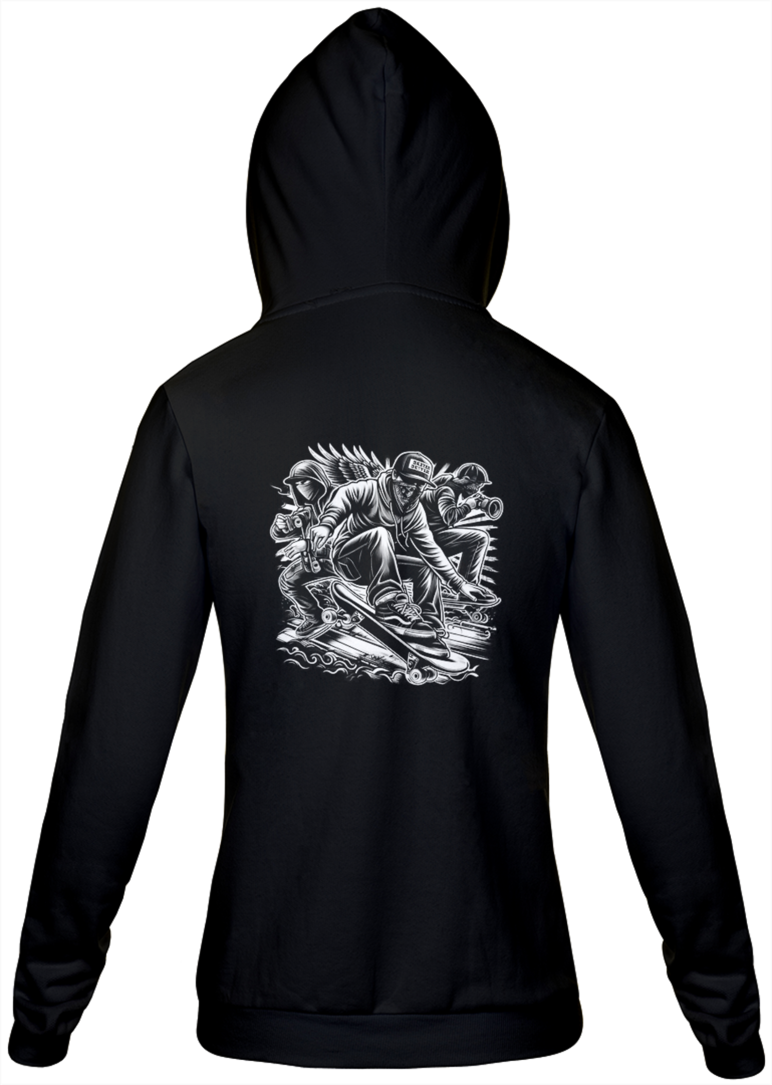 Moletom Estampado com Zíper e Capuz (Skate 1)