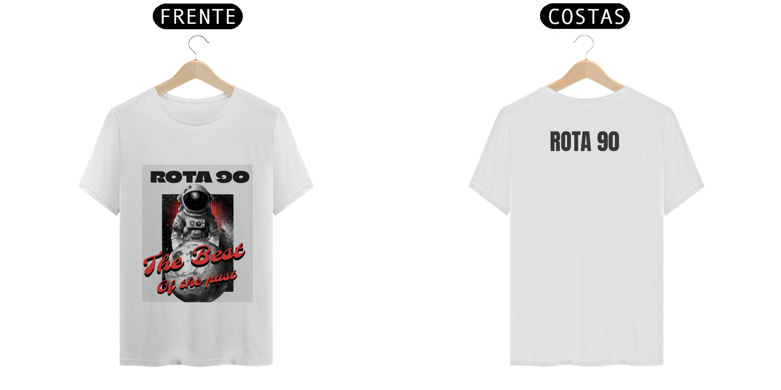 CAMISETA ESTAMPA ASTRONAUTA ROTA 90