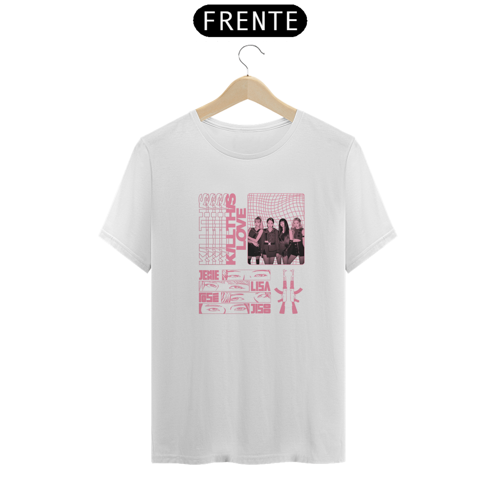 T-SHIRT BLACKPINK COLAGEM