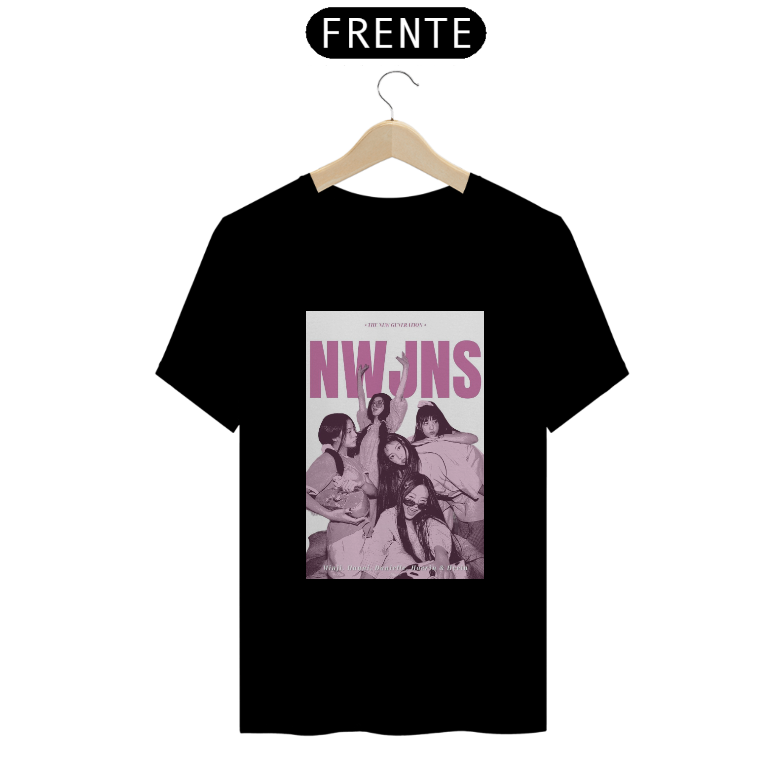 T-SHIRT NEW JEANS SQUAD PINK