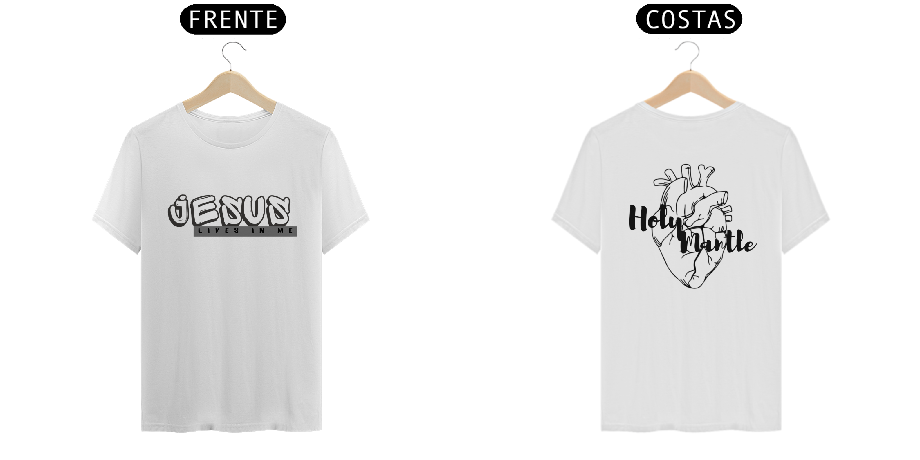 Camiseta  Estampa Jesus Lives in me Classic Mantle