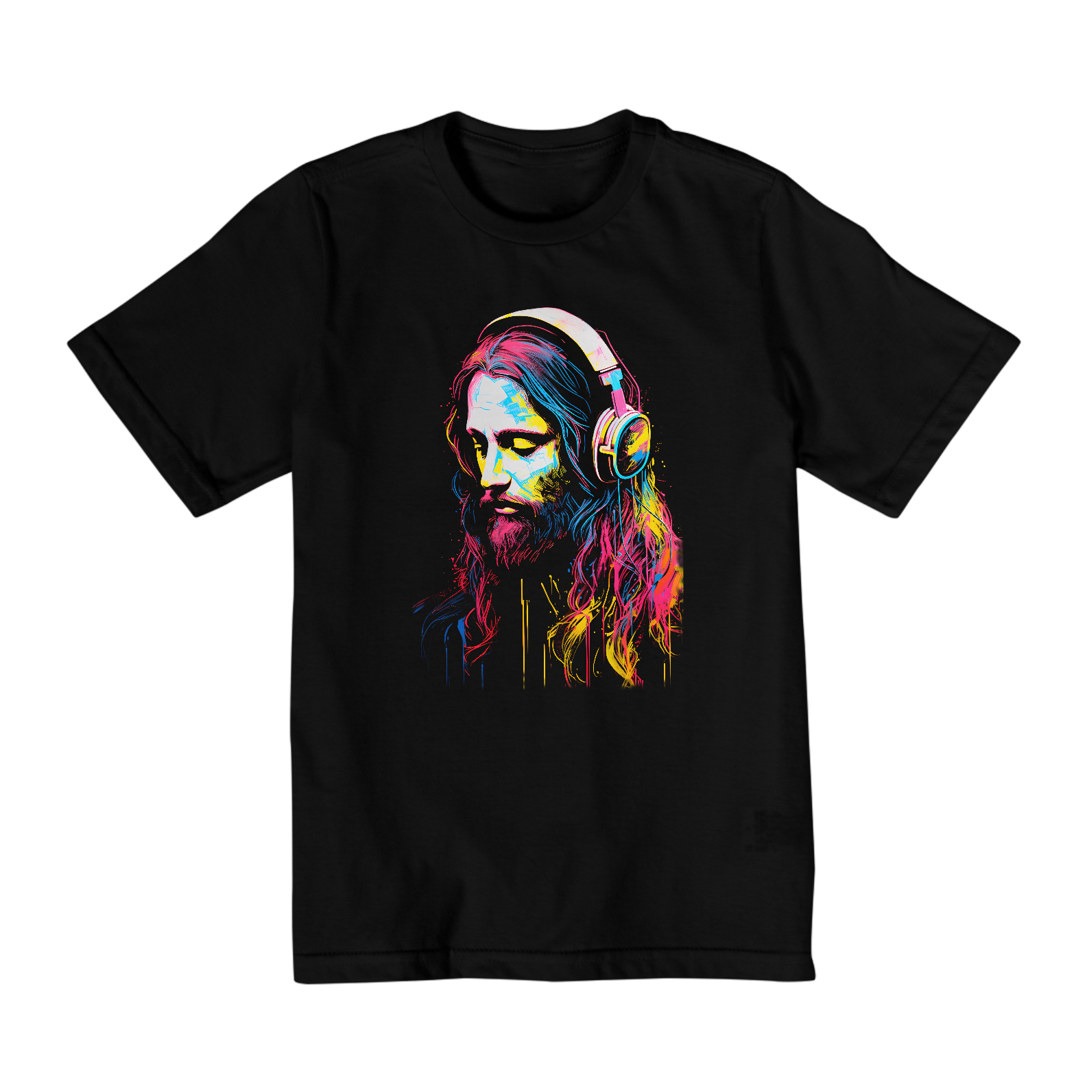 T-SHIRT INFANTIL JESUS HEADPHONE 