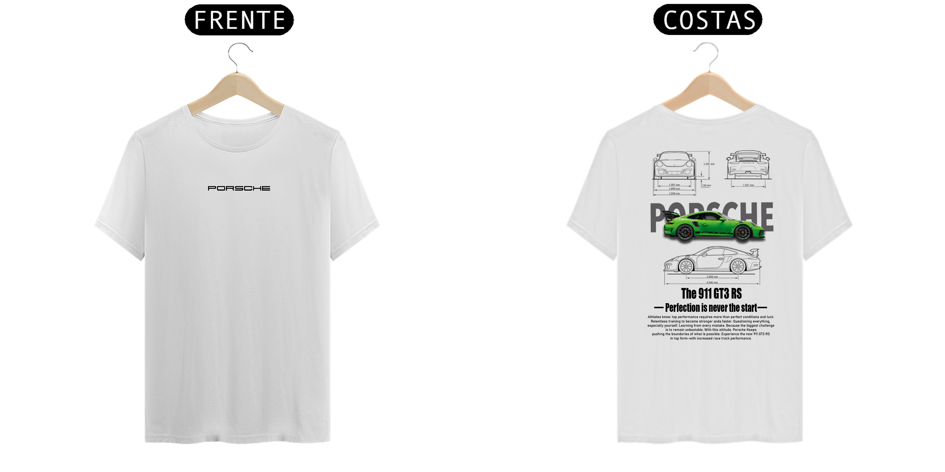 Camiseta Branca - Porsche GT3 RS