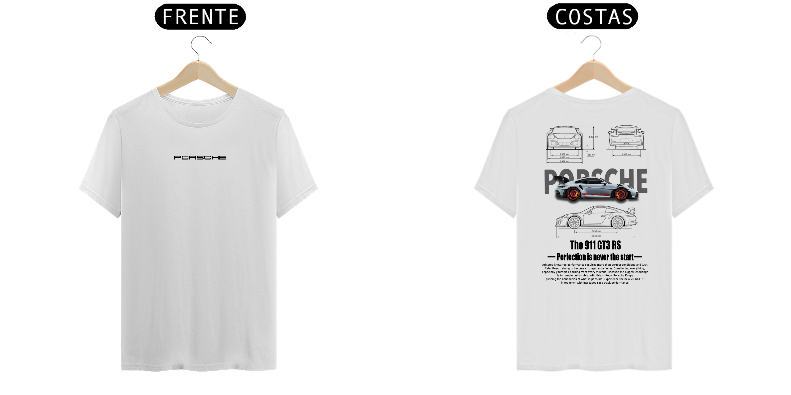 Camiseta Branca - Porsche GT3 RS
