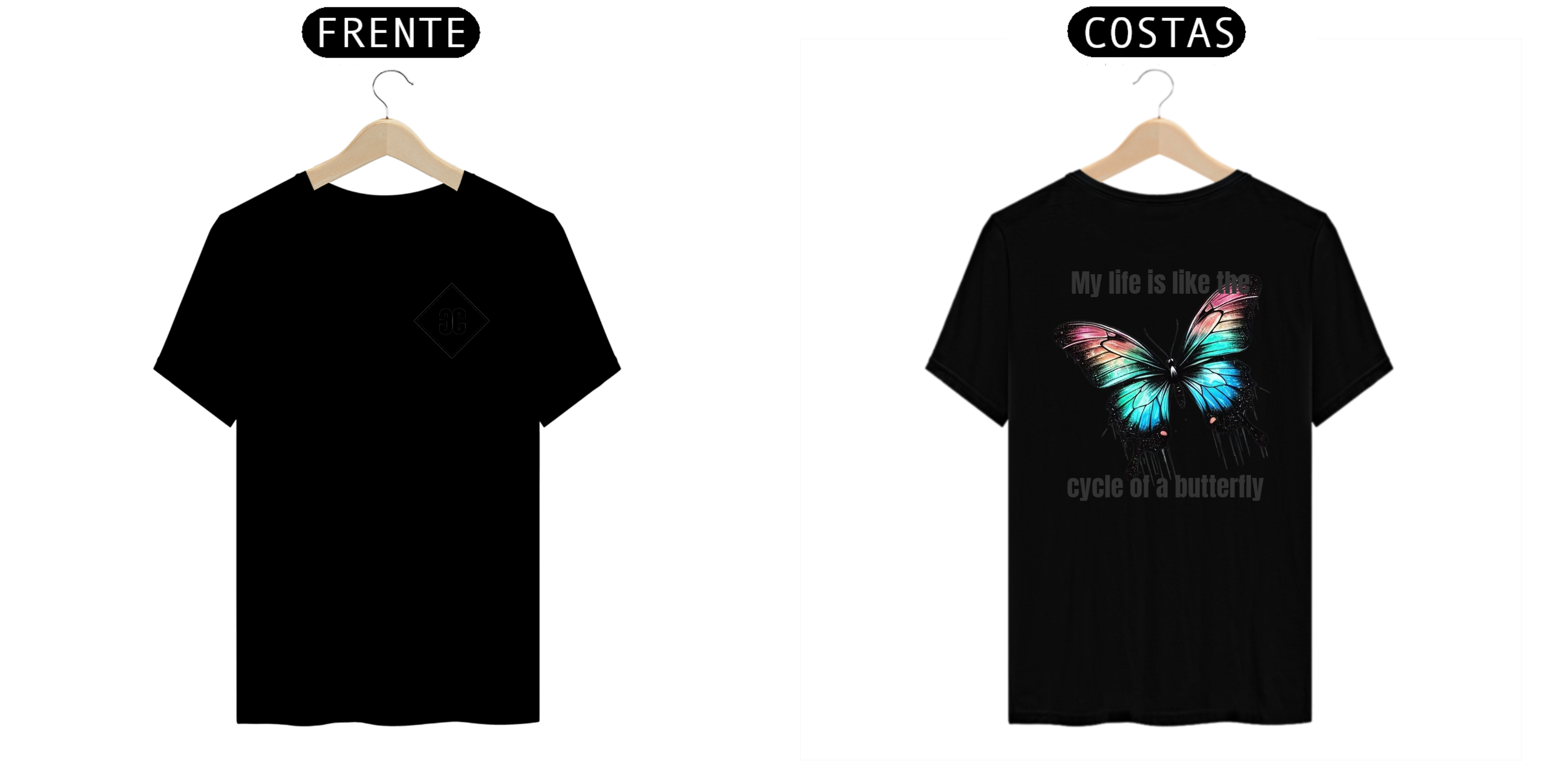 Nome do produto: Camisa T - shirt - estampa de borboleta 