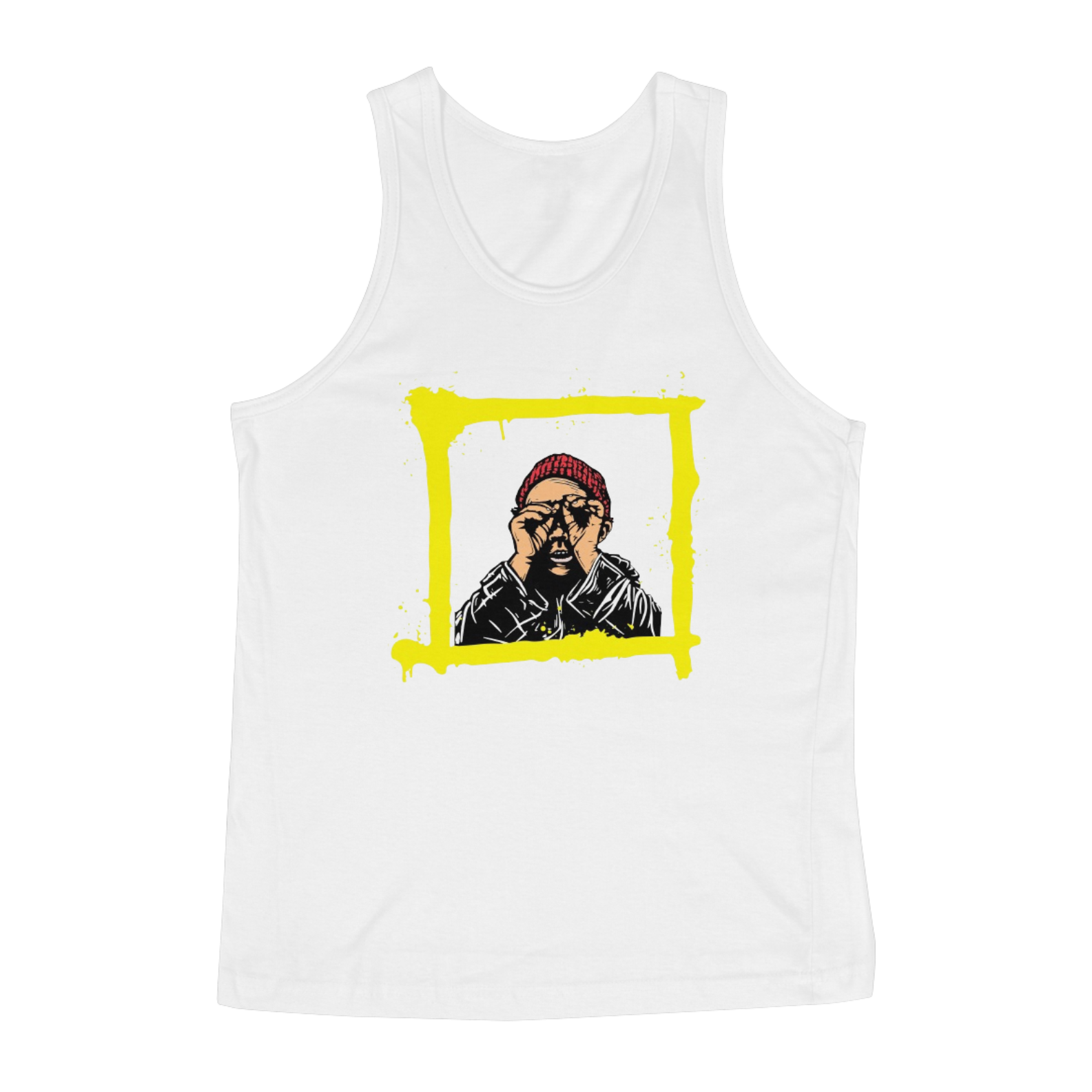 Camiseta Regata Yellow Colorful Graffiti Illustration