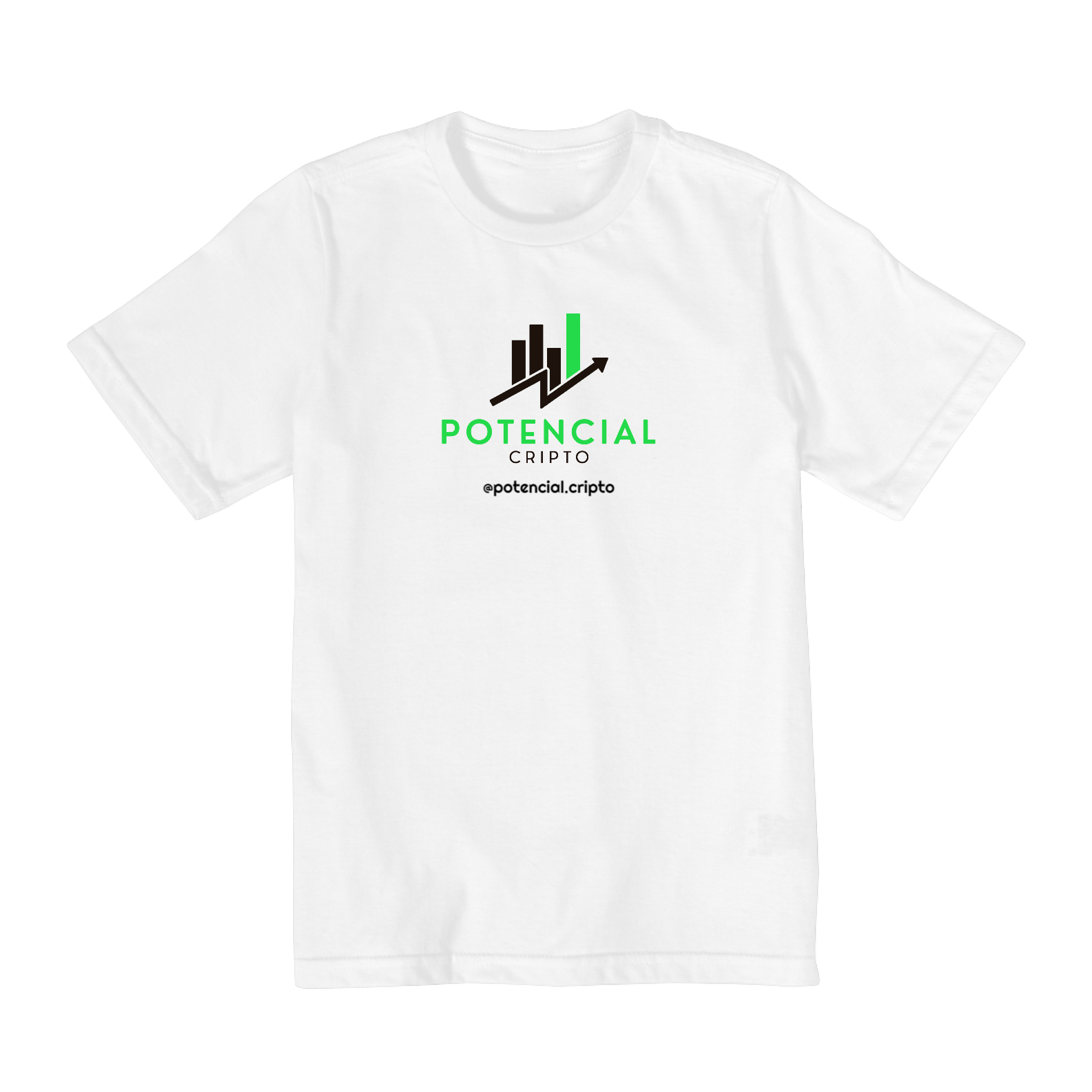 Camiseta  Infantil Potencial Cripto Logo preto