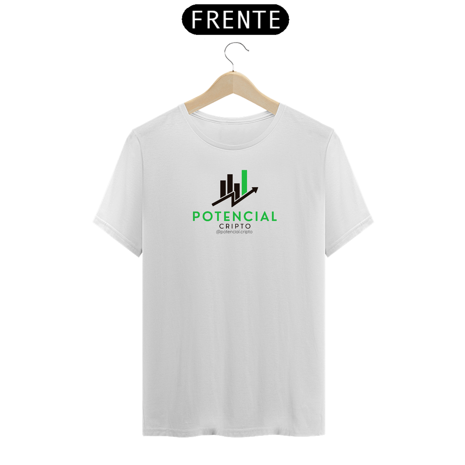 Camiseta Potencial Cripto logo preto - Adulto