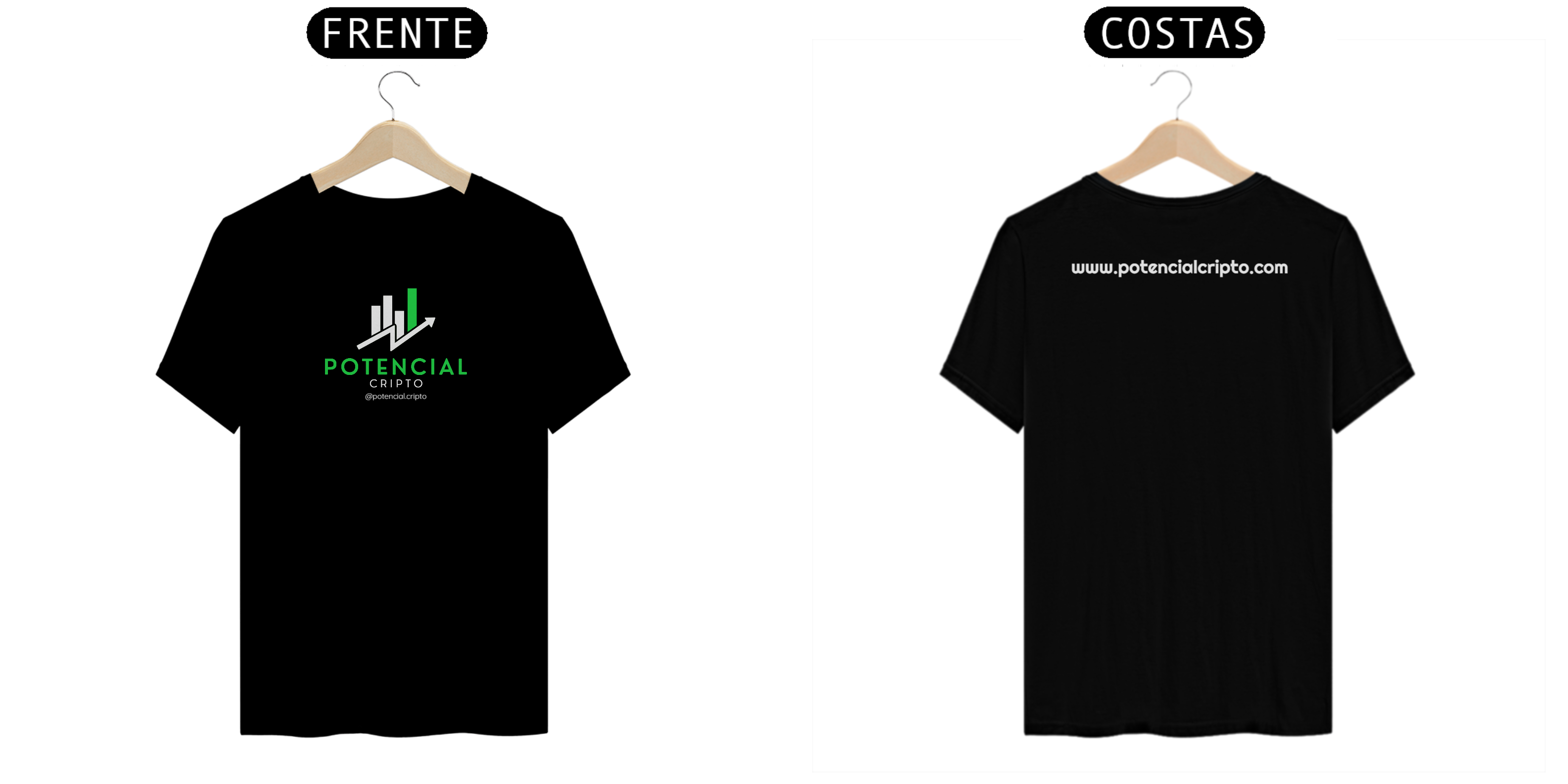 Camiseta Potencial Cripto com site