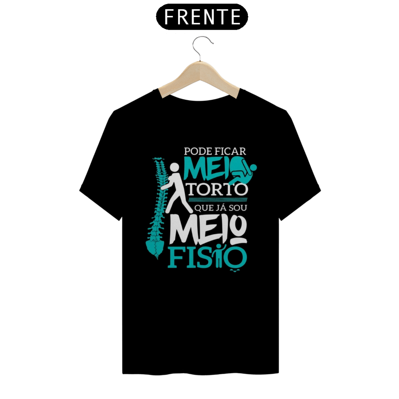 Nome do produto: Camisa Universitária Fisioterapia - Meio Fisio - Basic