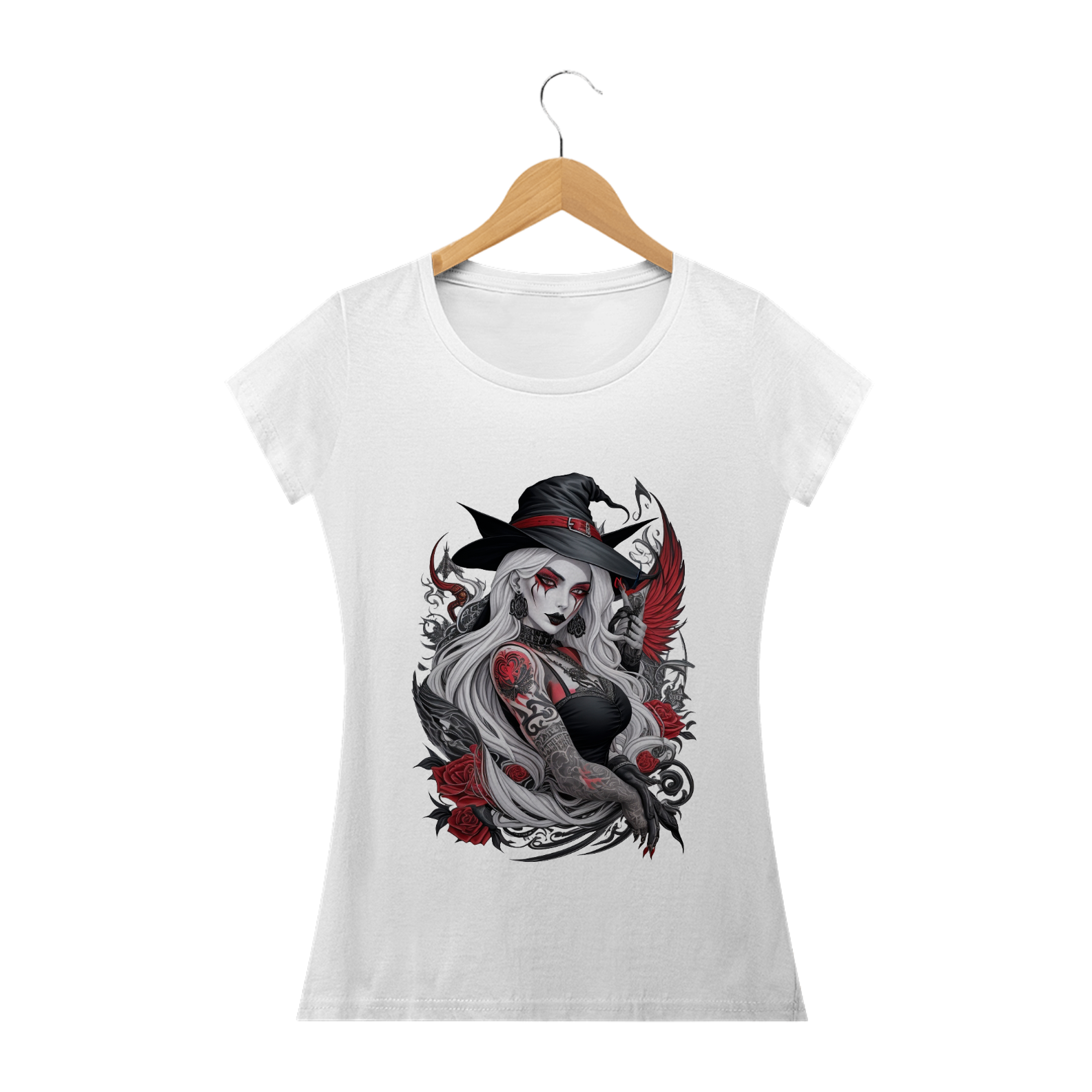 Camiseta Feminina Estampa Bruxa