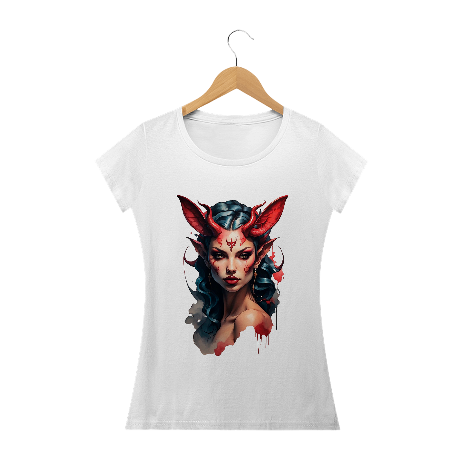 Camiseta Feminina Estampa Mulher Demonio